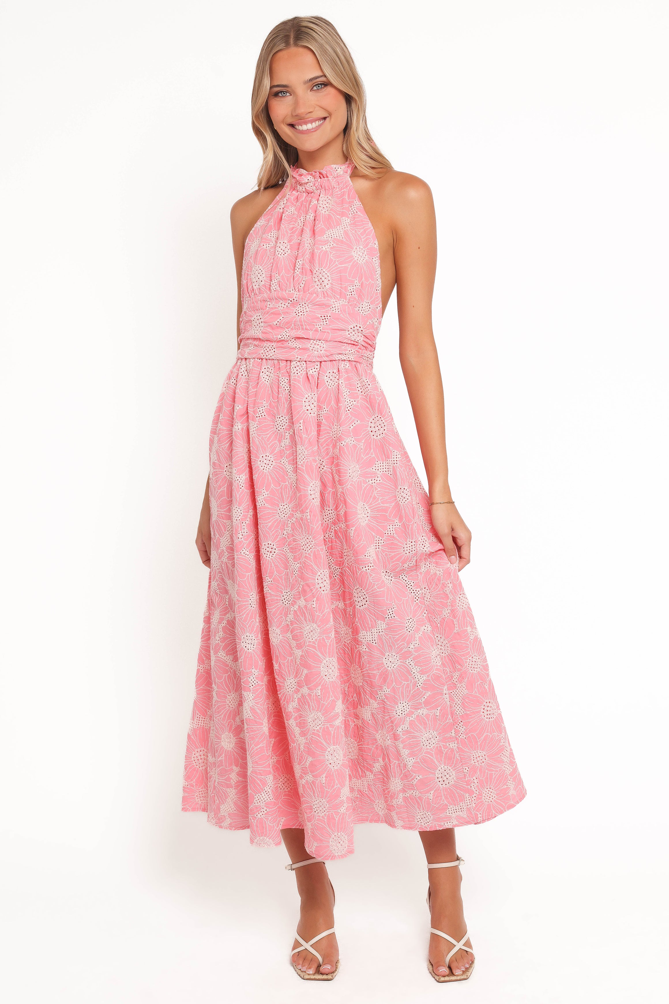 DRESSES Taila Halterneck Midi Dress - Pink
