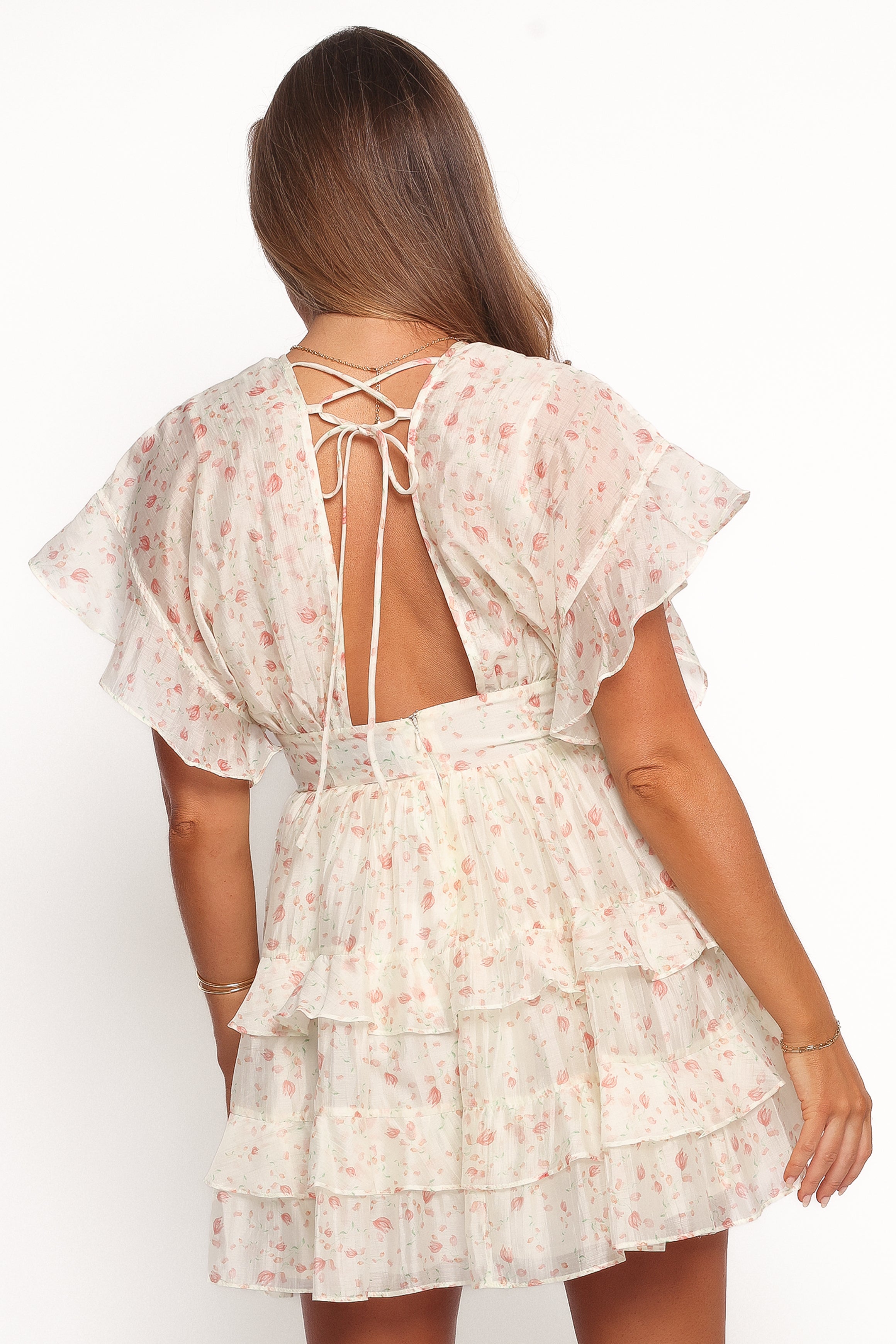 DRESSES Tamsin Mini Dress - Cream Coral Floral