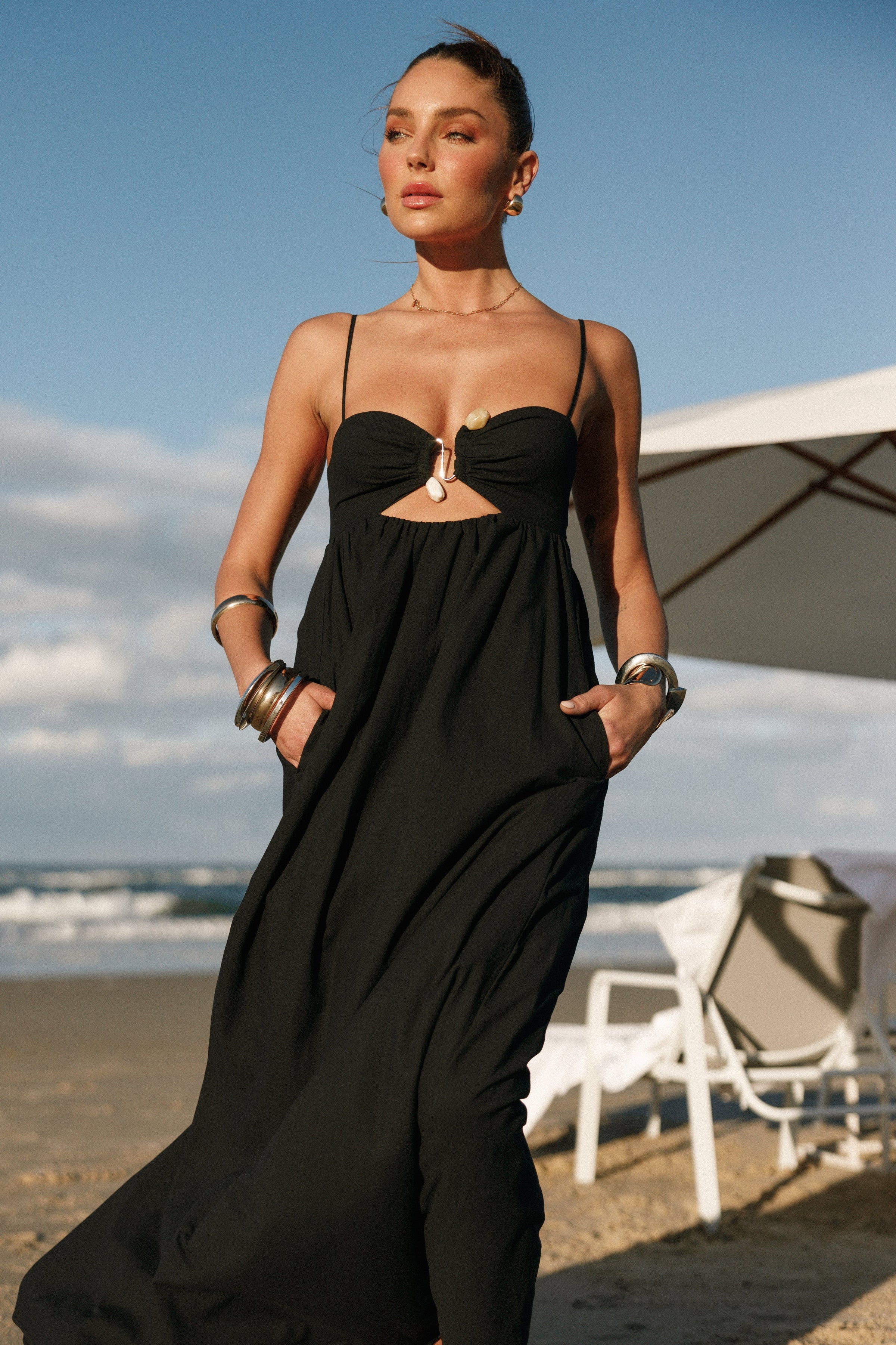 DRESSES @Tanala Maxi Dress - Black (Hold for Euro Summer)