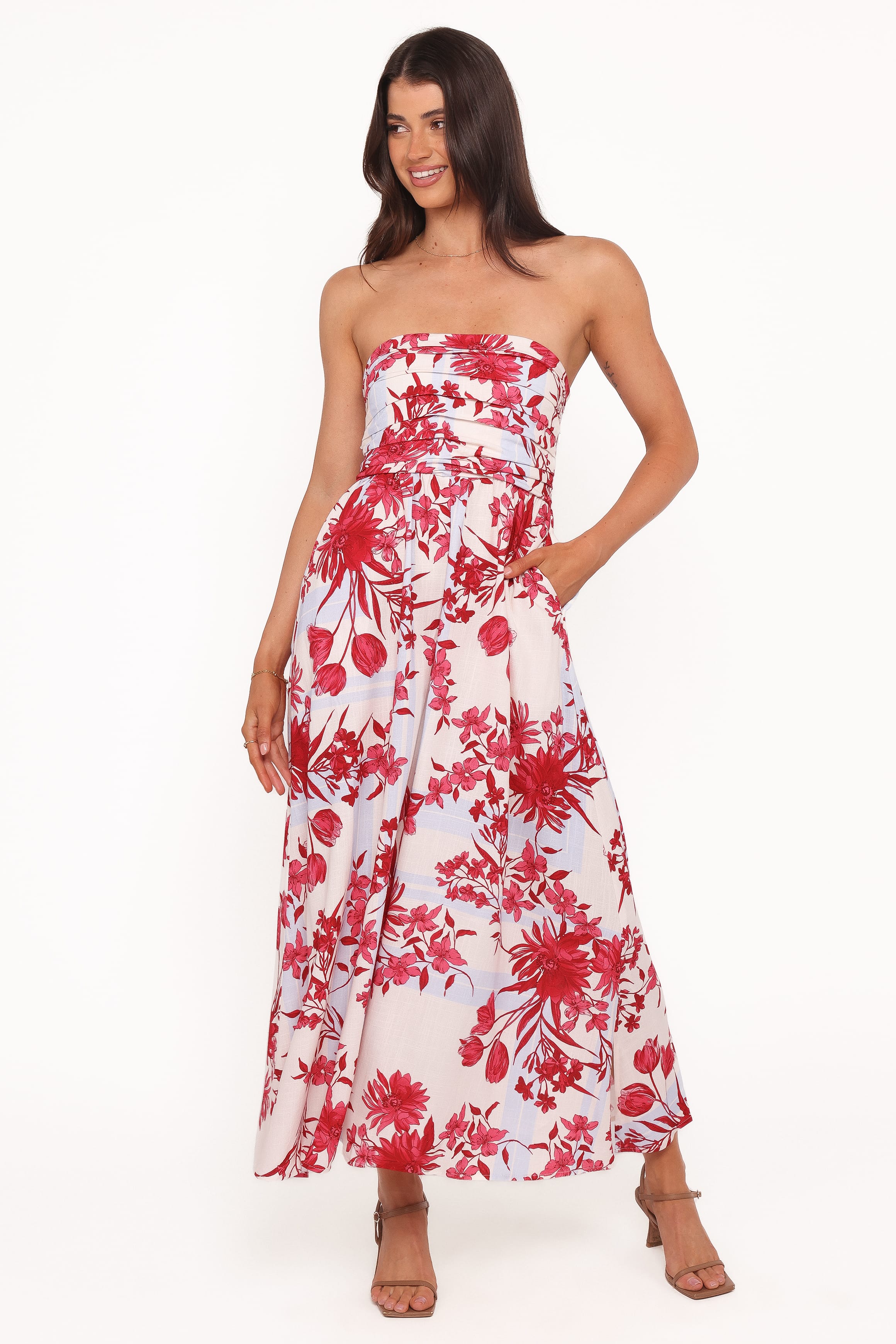 DRESSES Terri Midi Dress - Fuchsia Floral