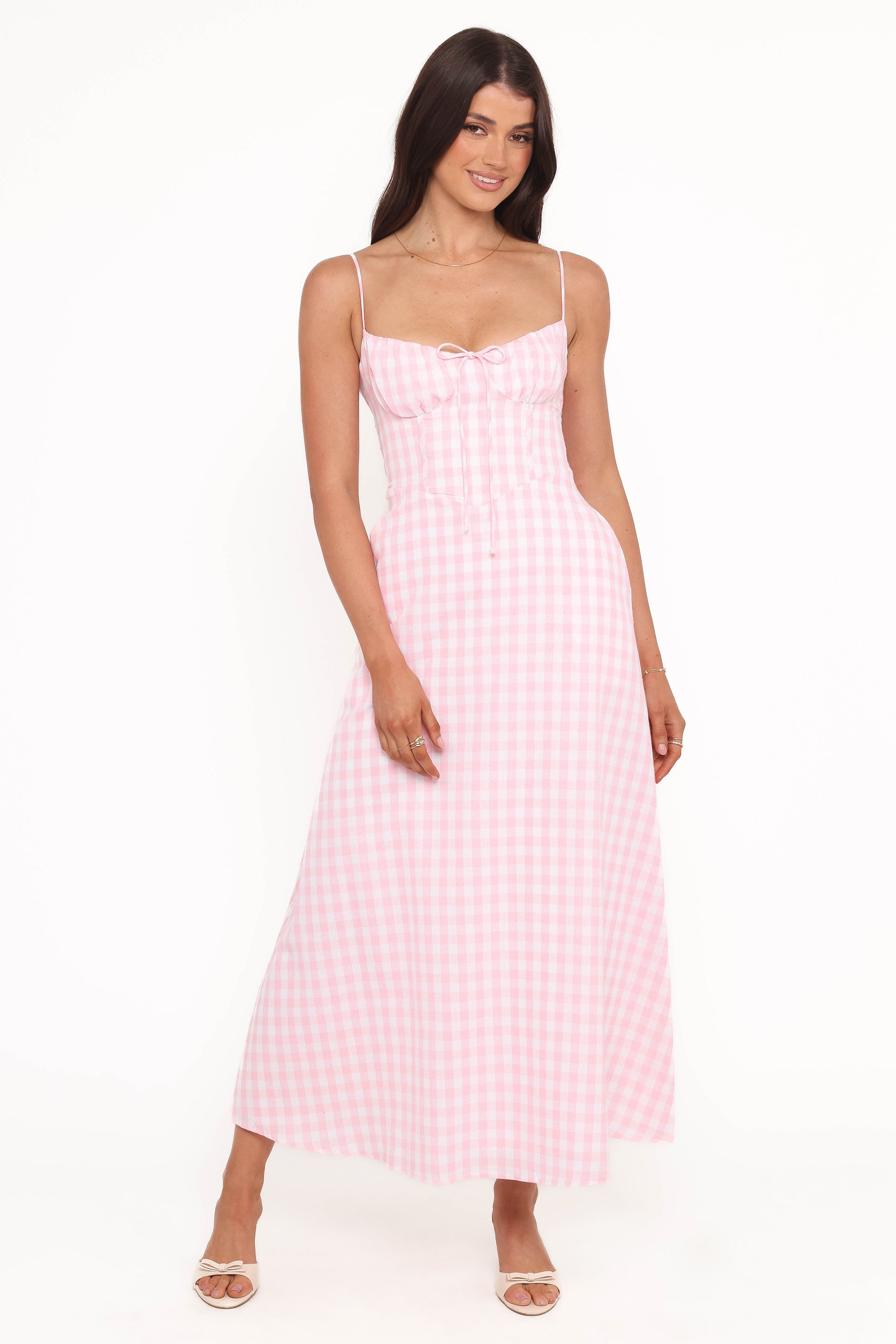 DRESSES Tilbury Midi Dress - Pink Gingham