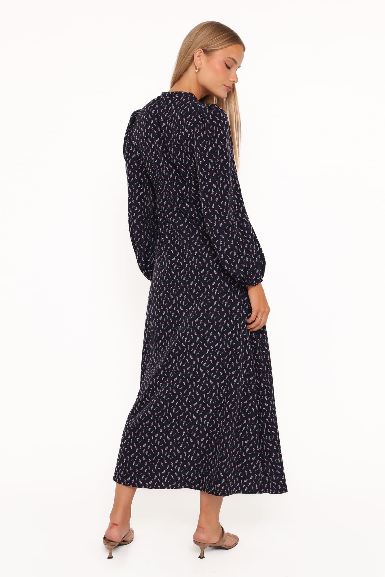DRESSES Tillie Long Sleeve Maxi Dress - Navy Tulip Floral