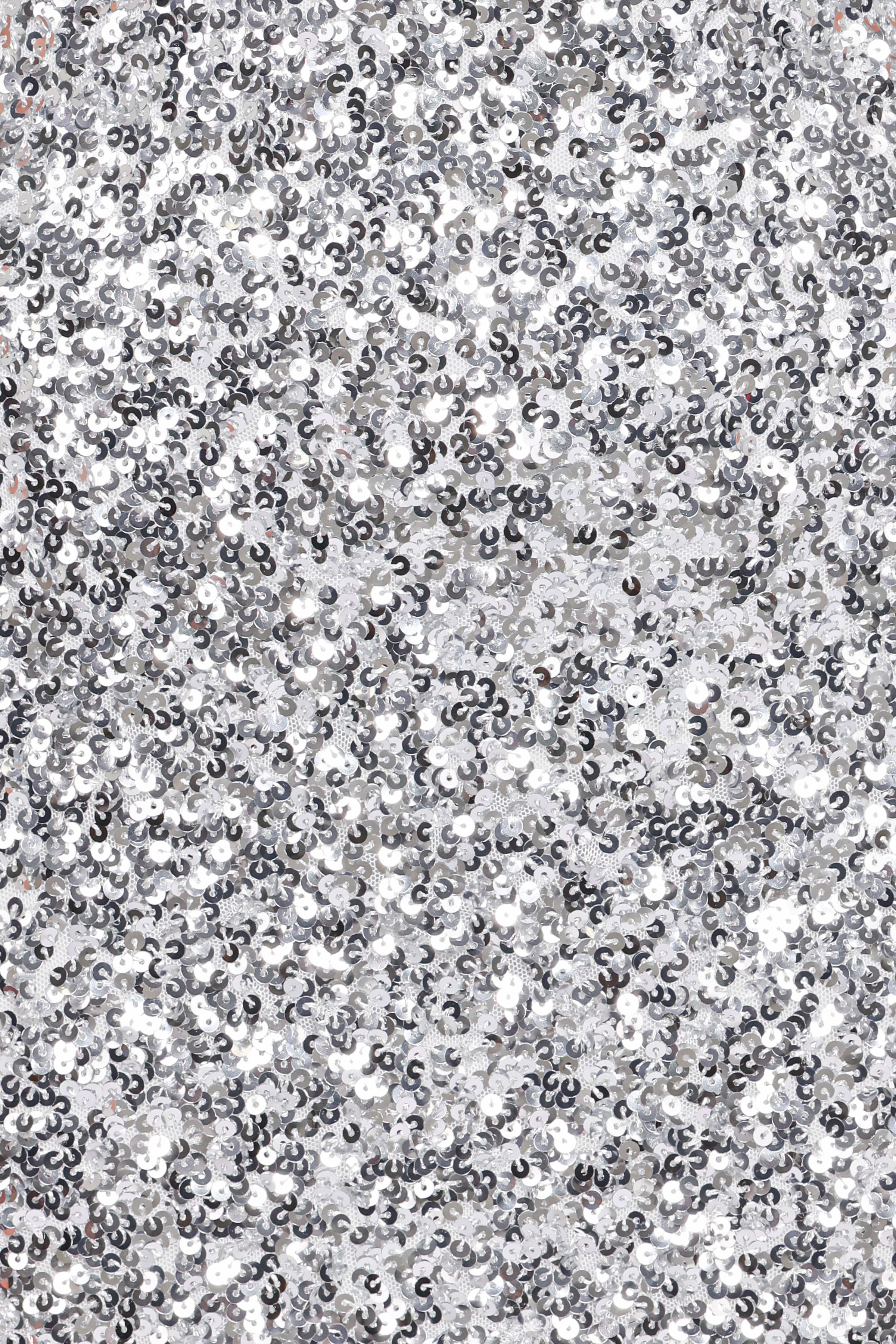 DRESSES Tory Off Shoulder Sequin Mini Dress - Silver