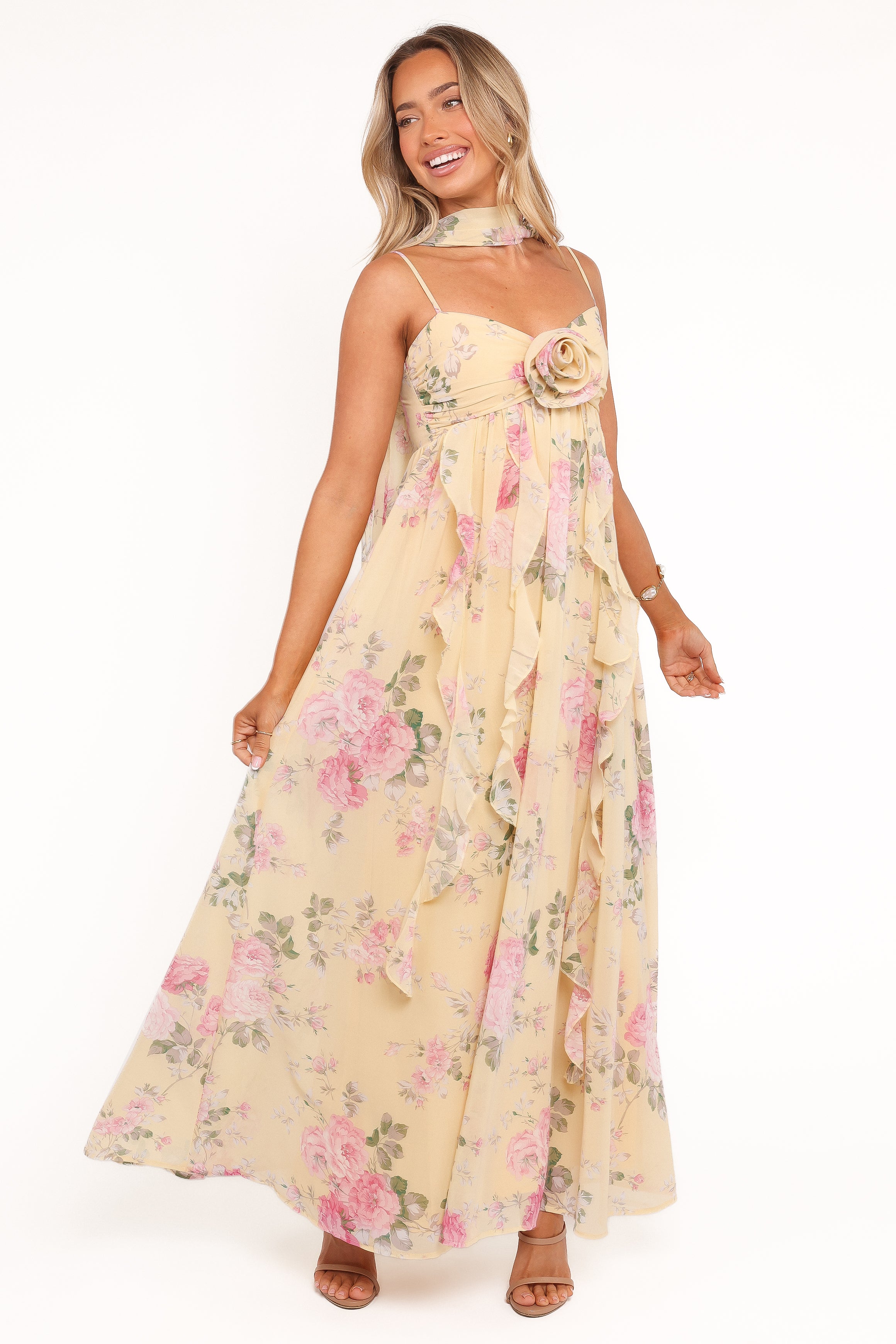 DRESSES Tully Maxi Dress - Yellow Floral