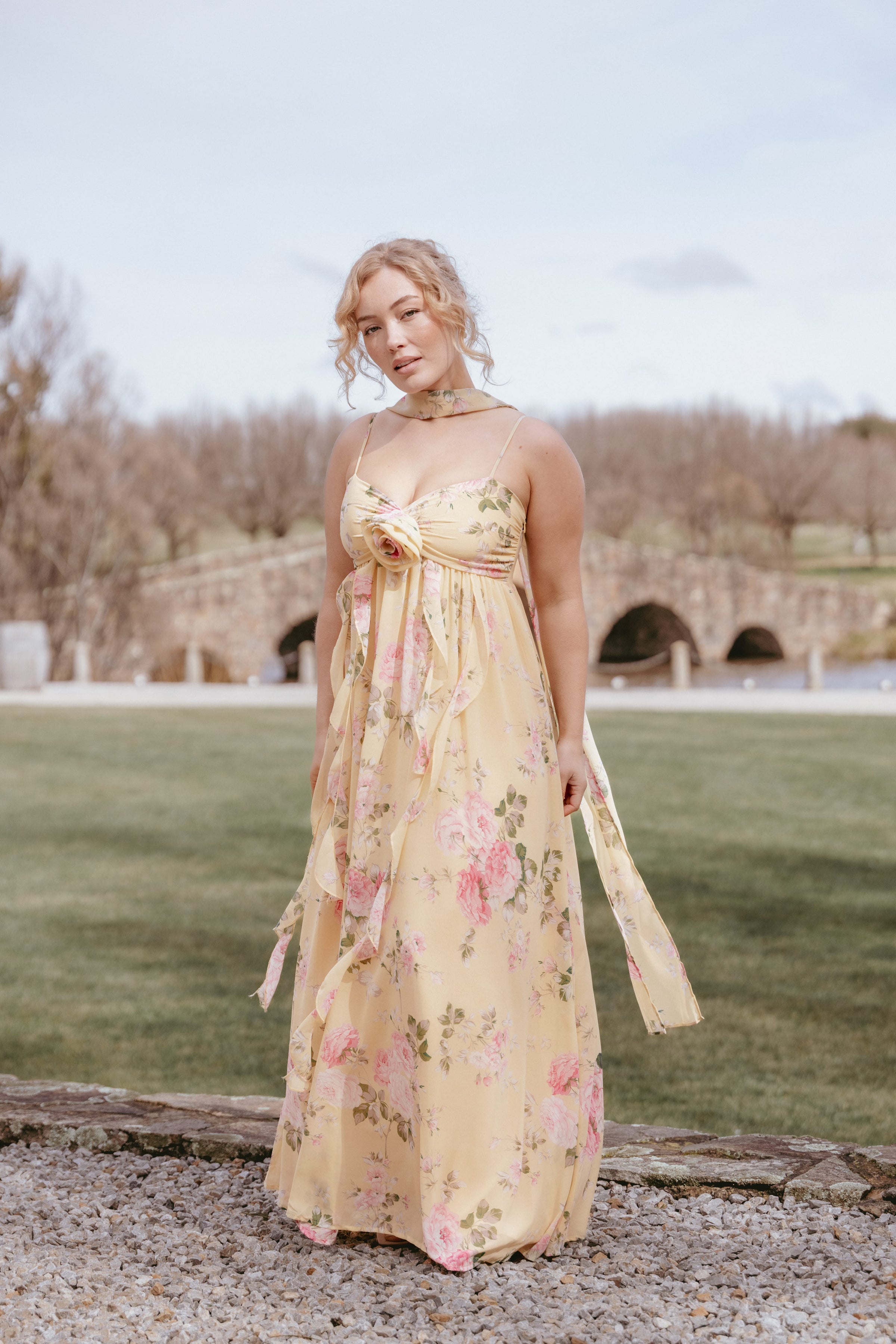 DRESSES Tully Maxi Dress - Yellow Floral