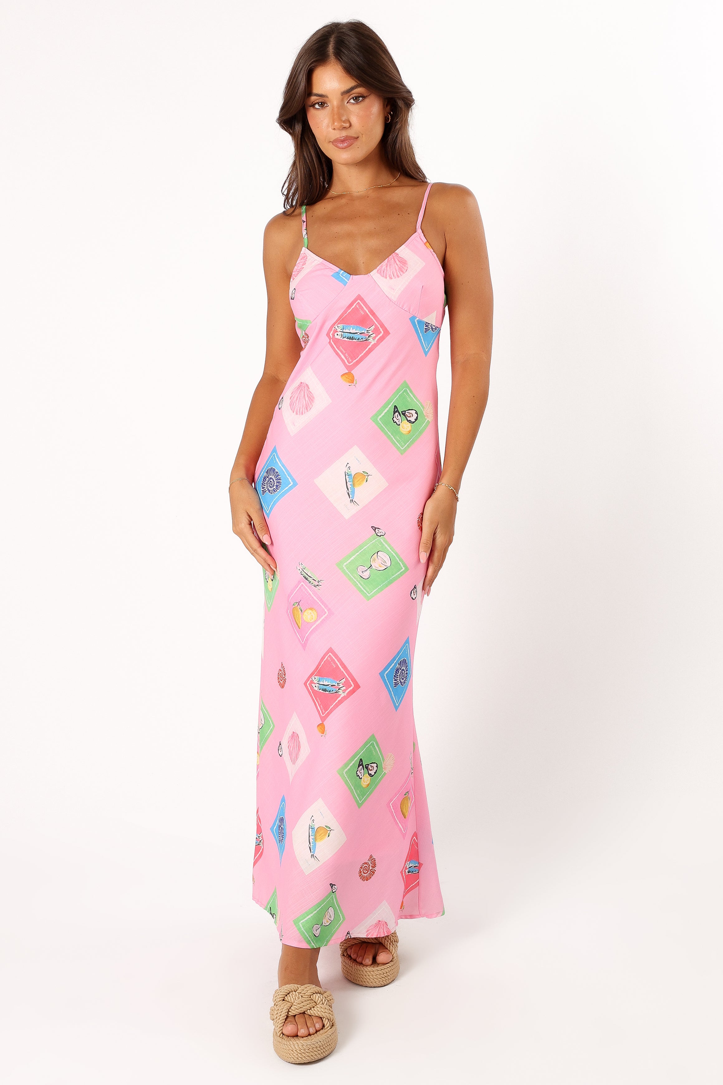 DRESSES @Tutti Maxi Slip Dress - Pink
