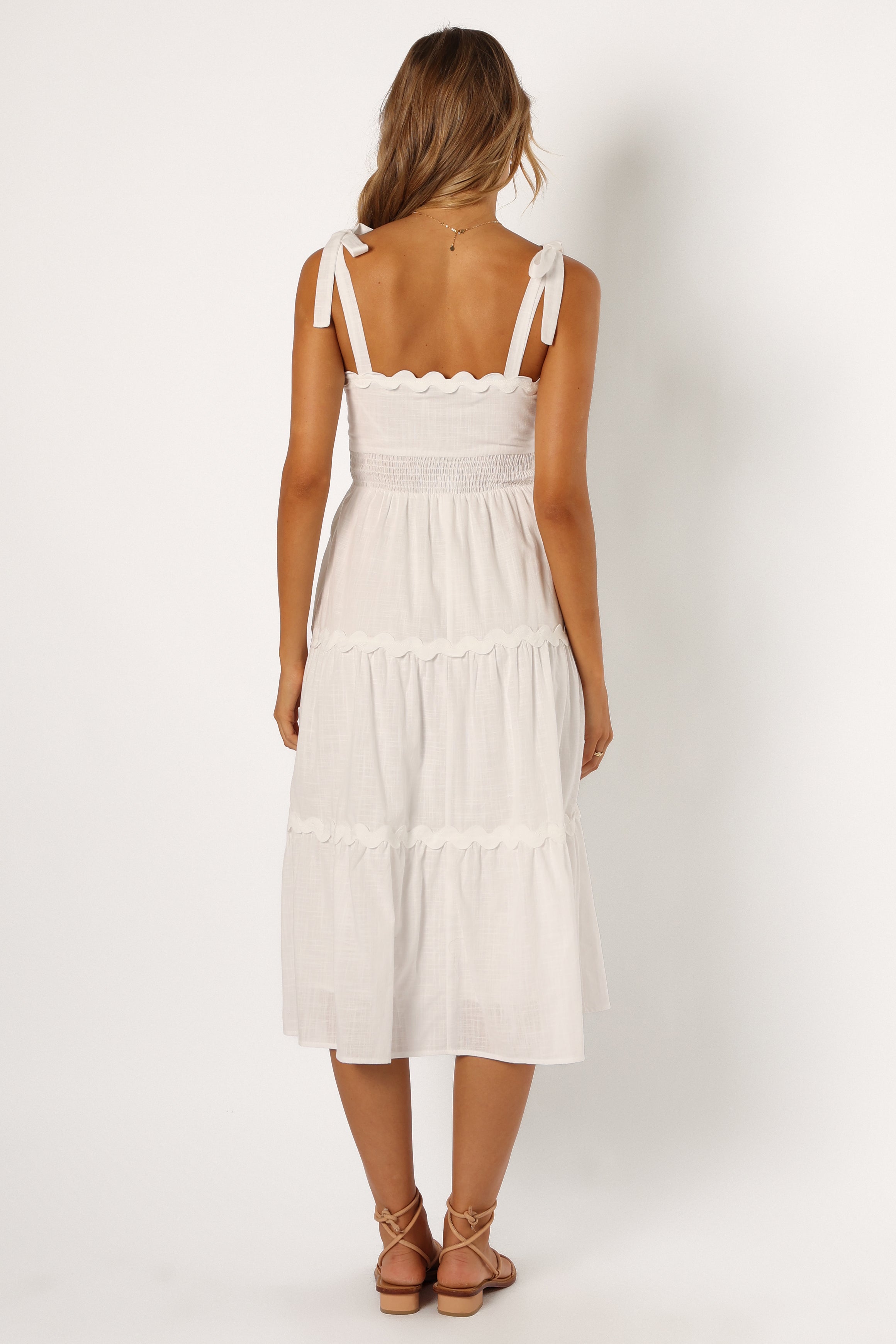 DRESSES @Urmi Midi Dress - White