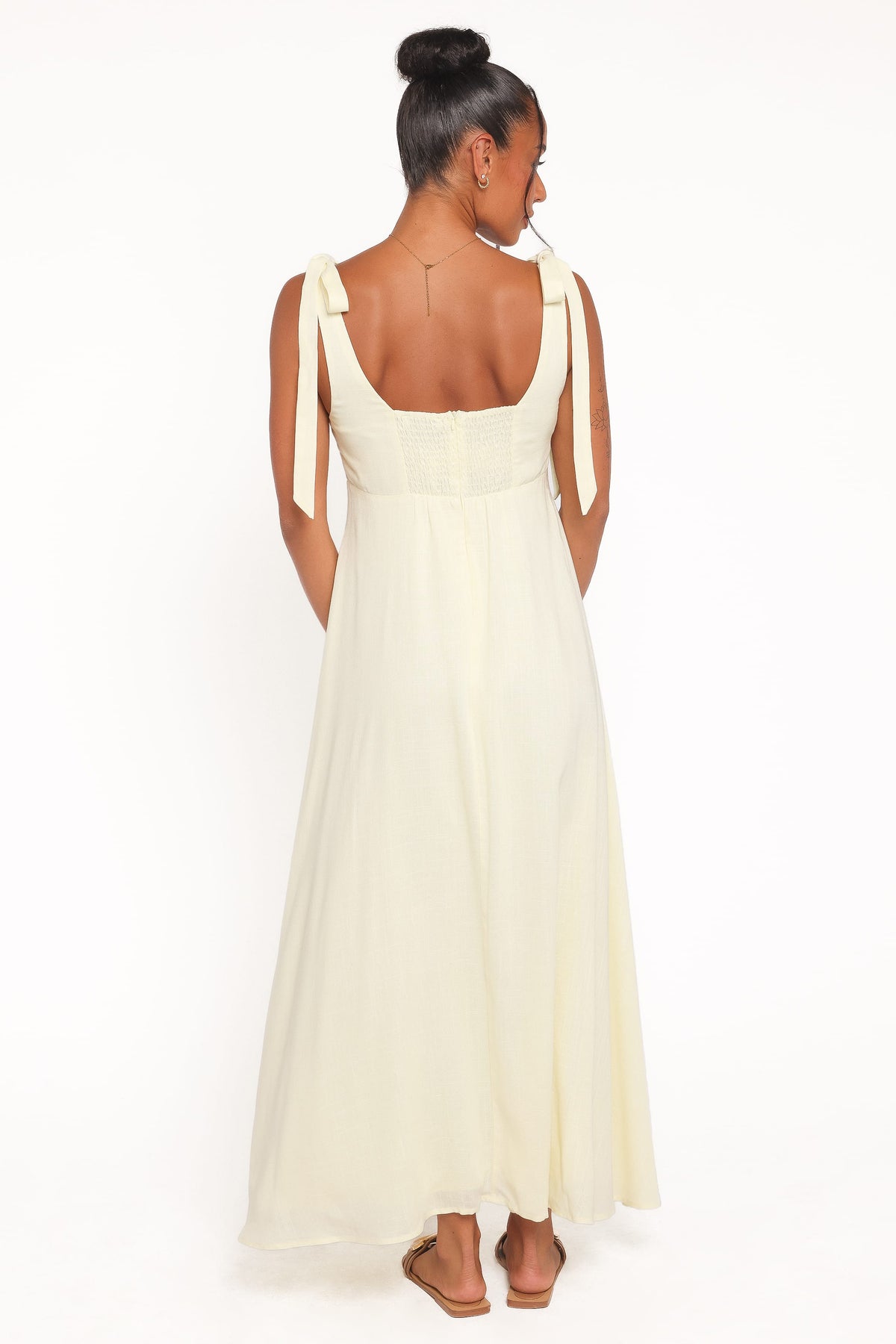 DRESSES Valara Tie Shoulder Maxi Dress - Butter Yellow