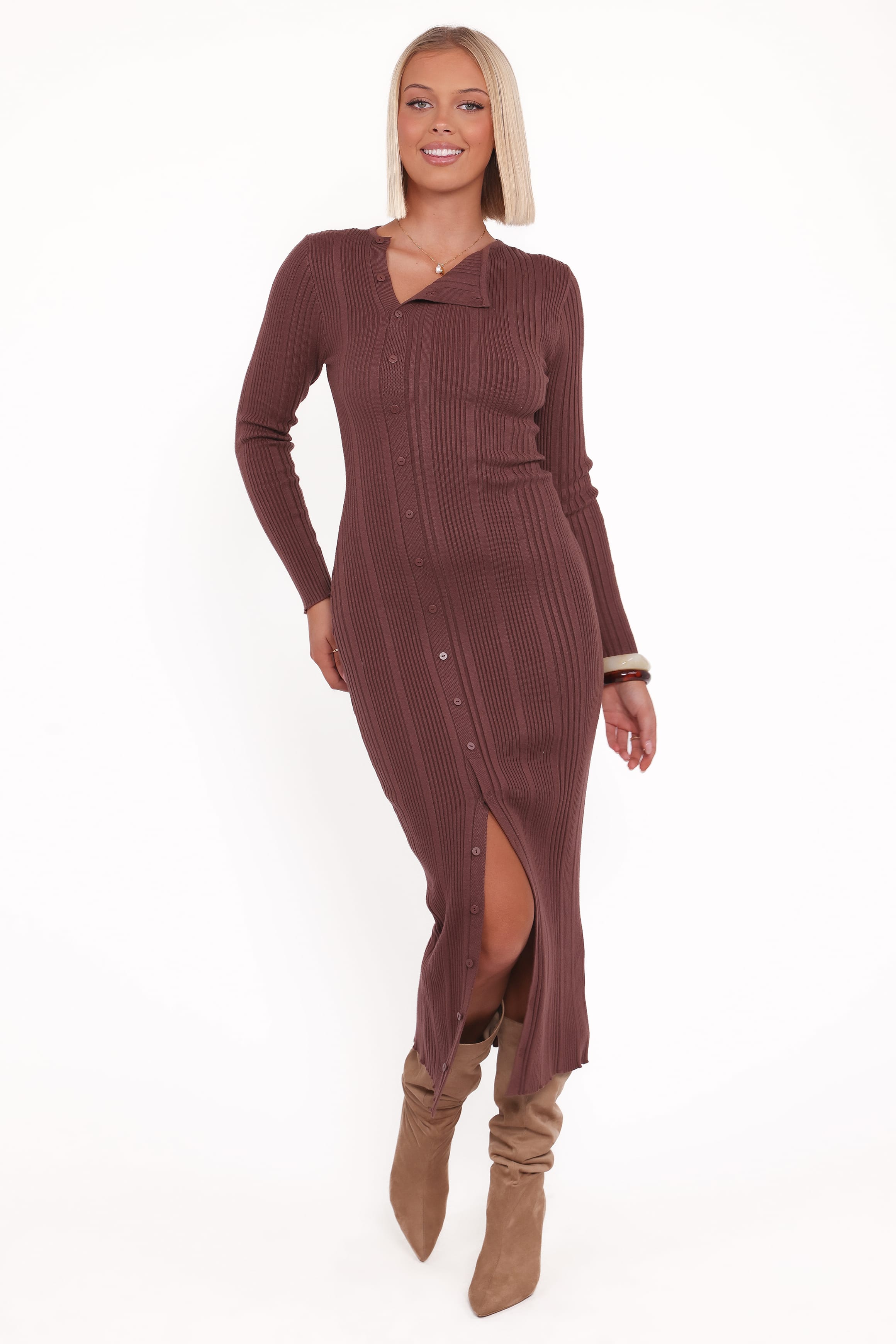 DRESSES Valia Midi Dress - Espresso