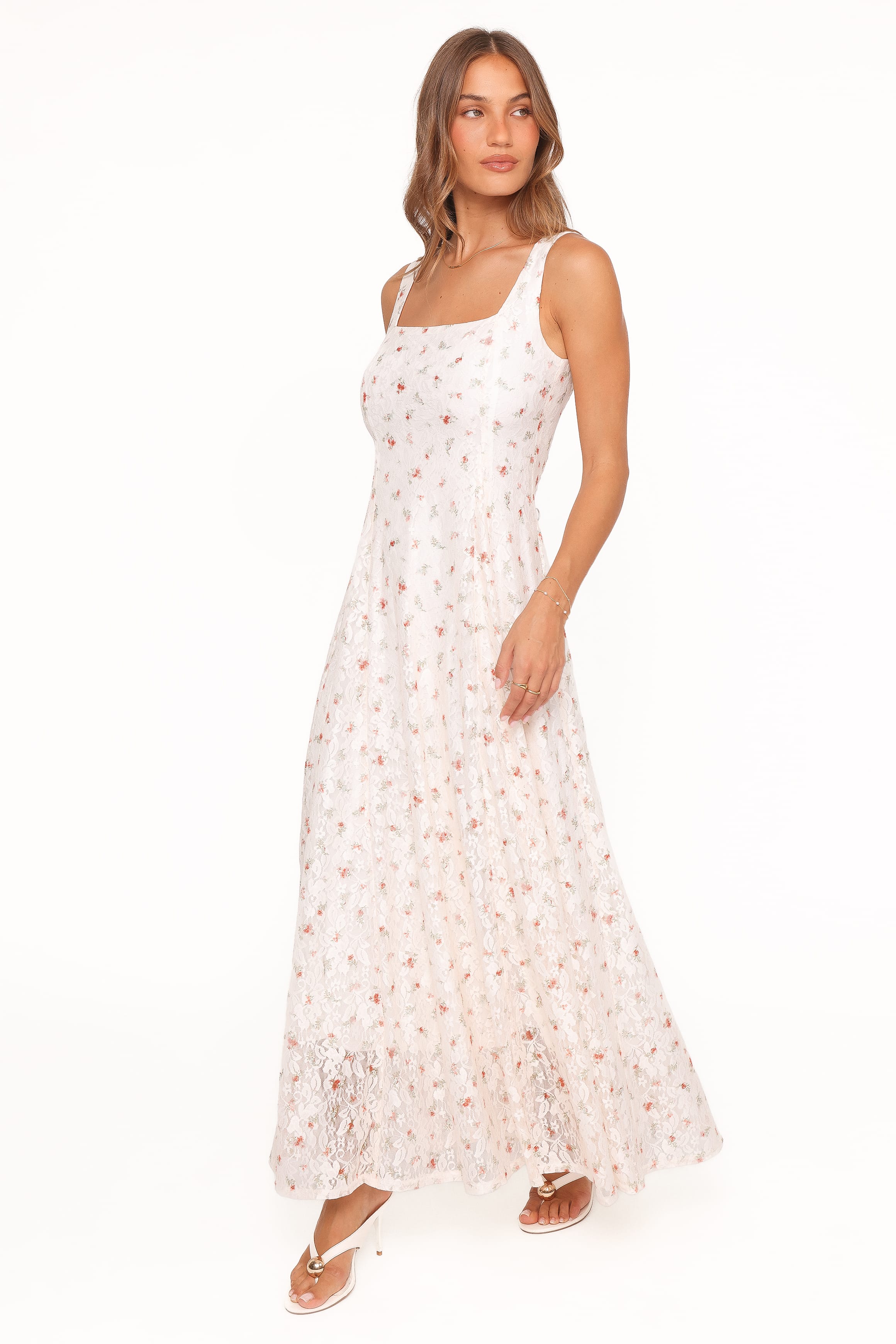 DRESSES Valley Maxi Dress - White Floral Lace