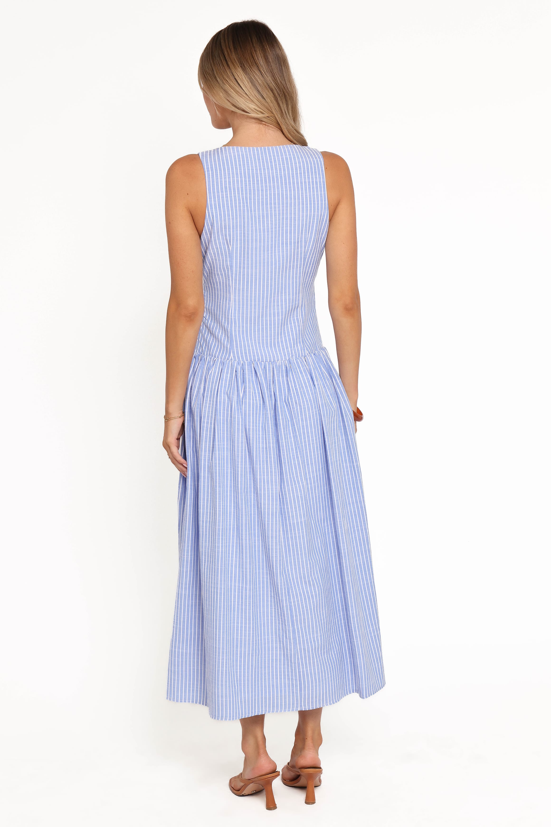 DRESSES Vanessa Maxi Dress - Navy Pinstripe