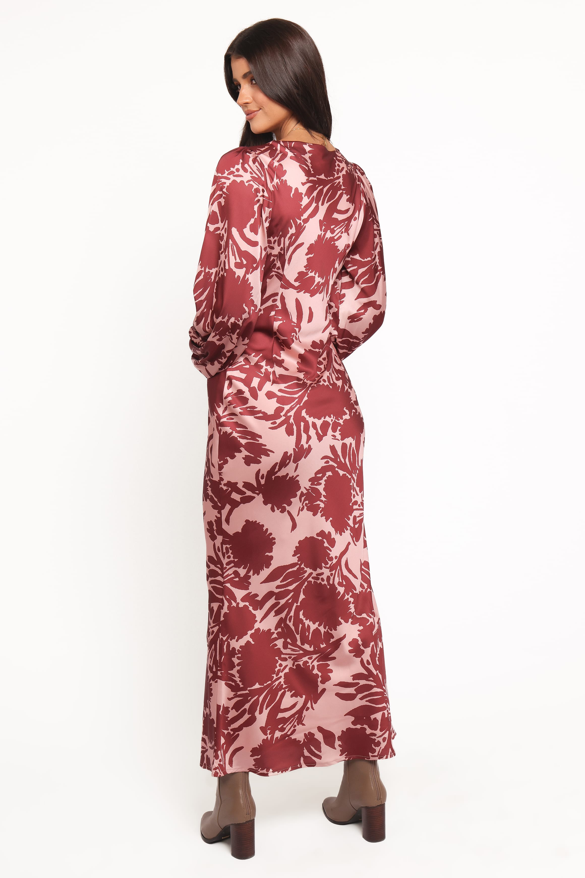 DRESSES Varly Long Sleeve Dress - Pale Burgundy