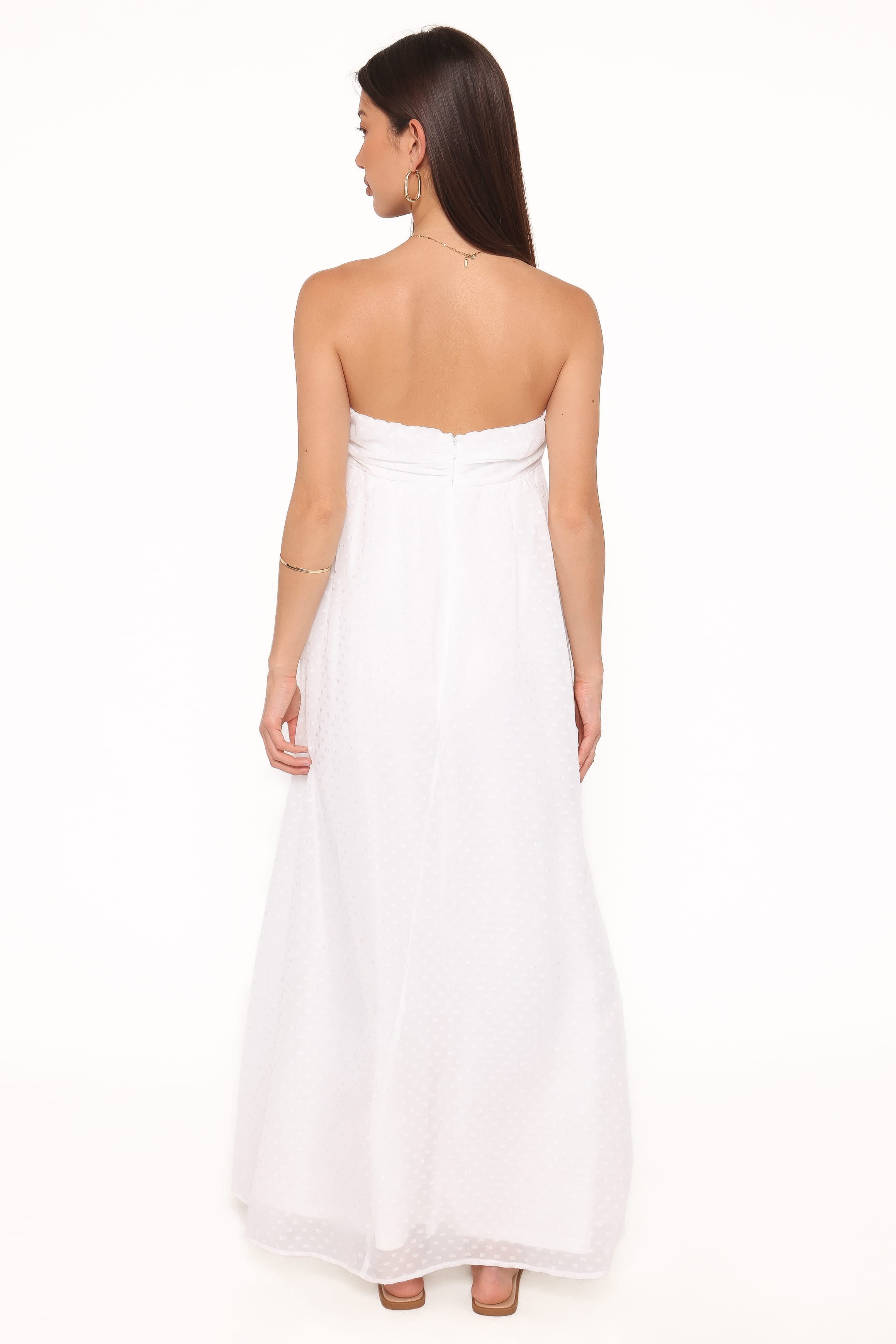 DRESSES Vee Strapless Maxi Dress - White