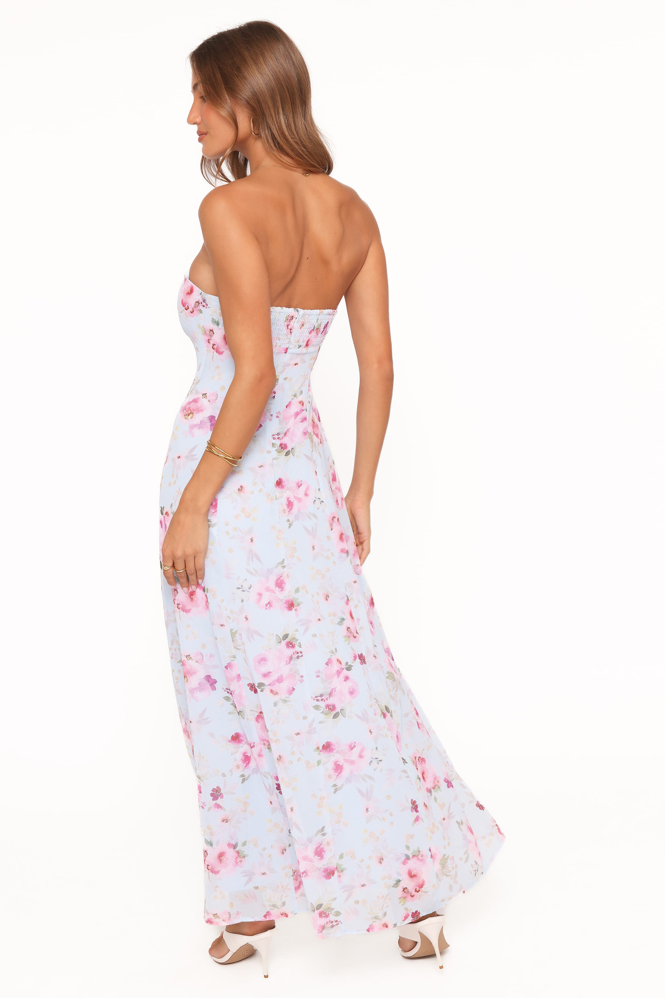 DRESSES Vegas Strapless Maxi Dress - Blue Floral