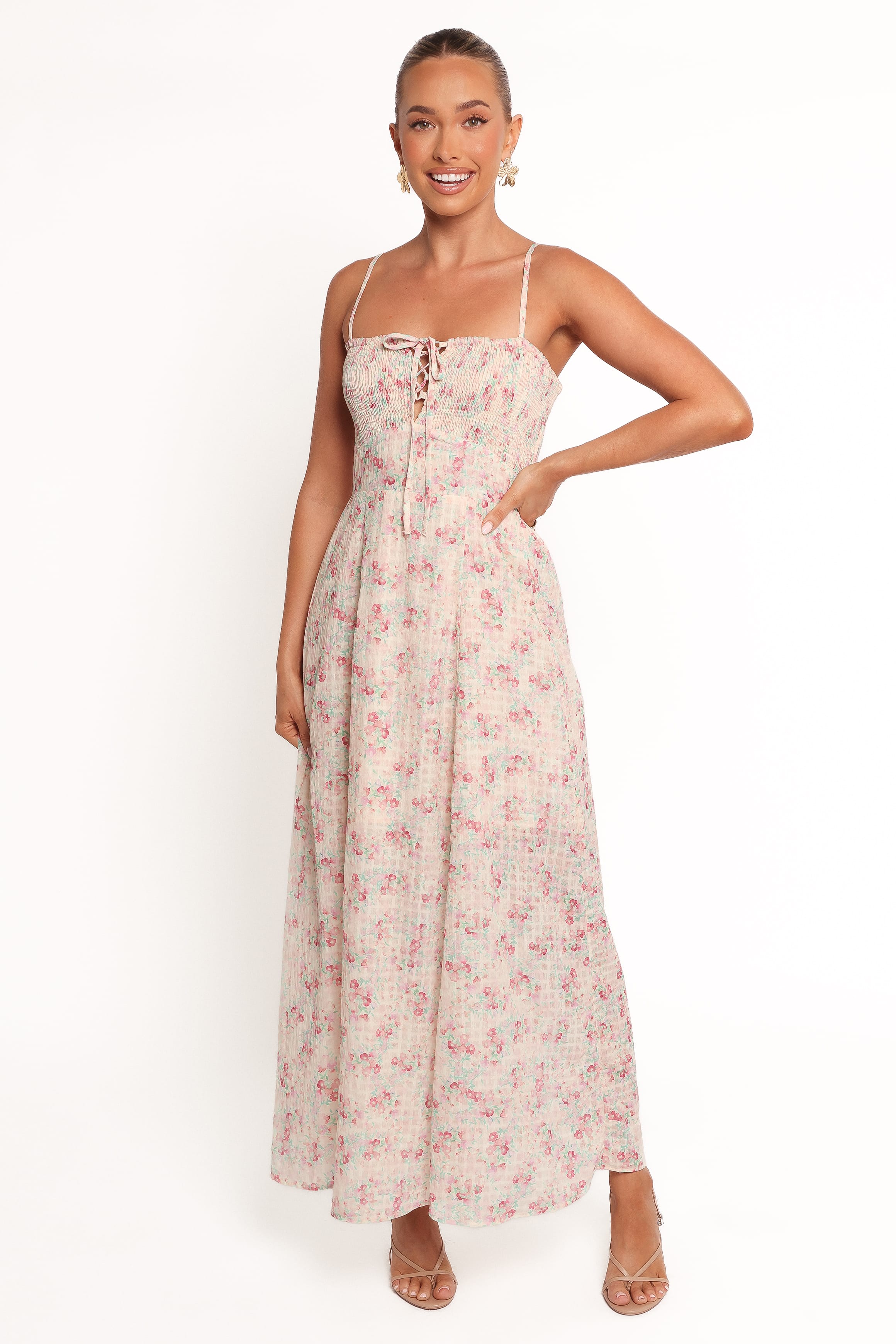 DRESSES Vespera Maxi Dress - Pink Ditsy