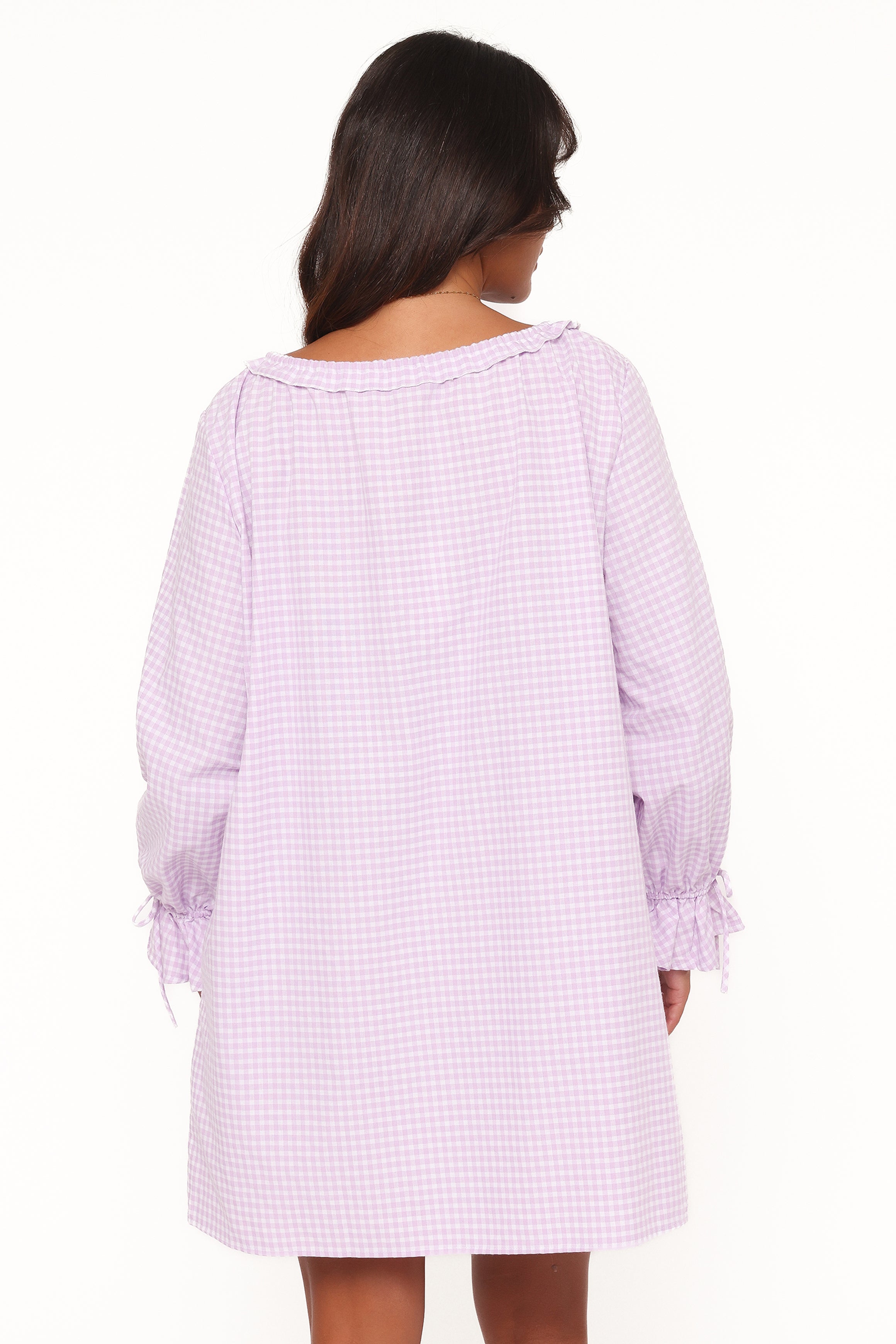 DRESSES Wendy Mini Dress - Lilac Gingham