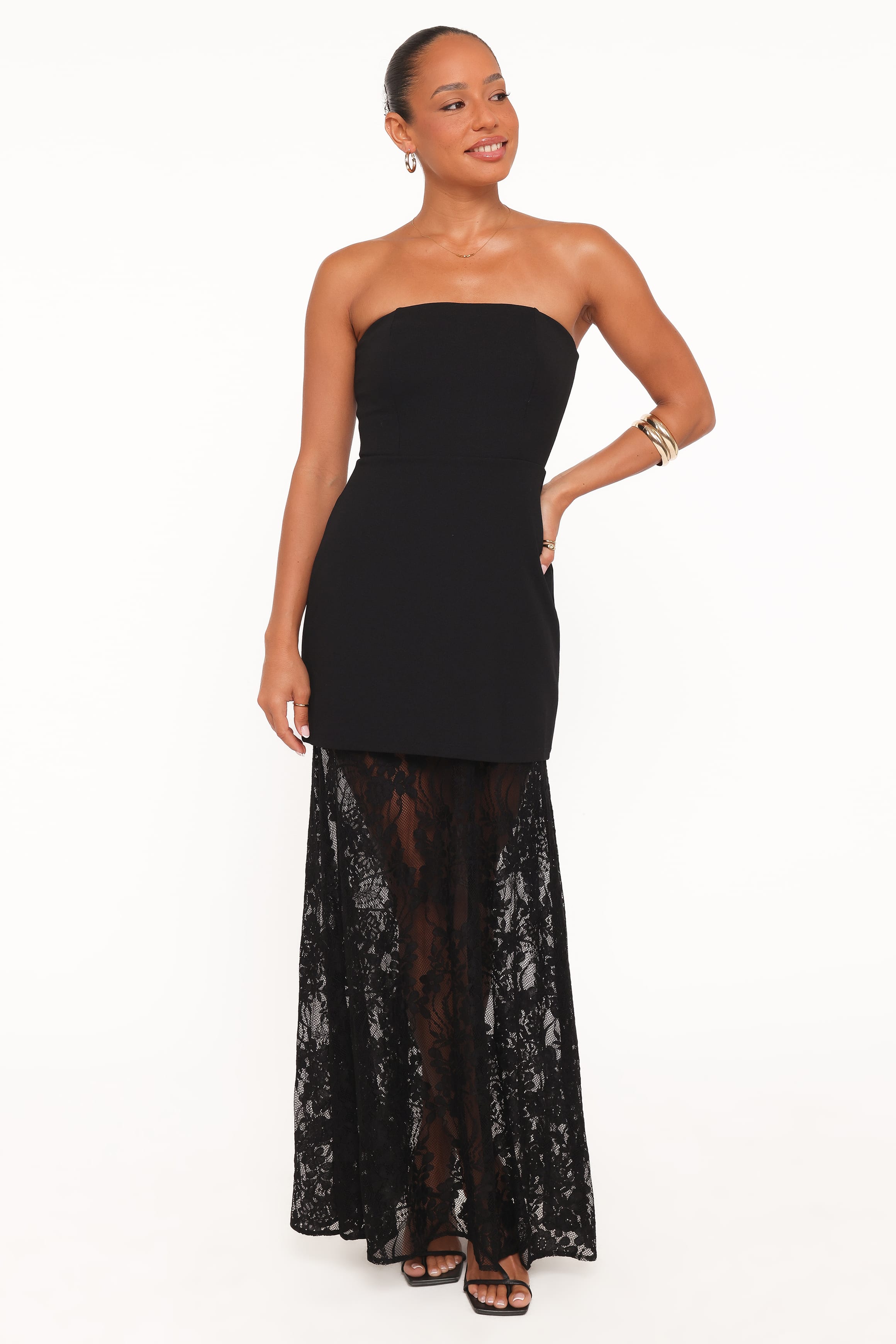 DRESSES Wiley Strapless Lace Maxi Dress - Black