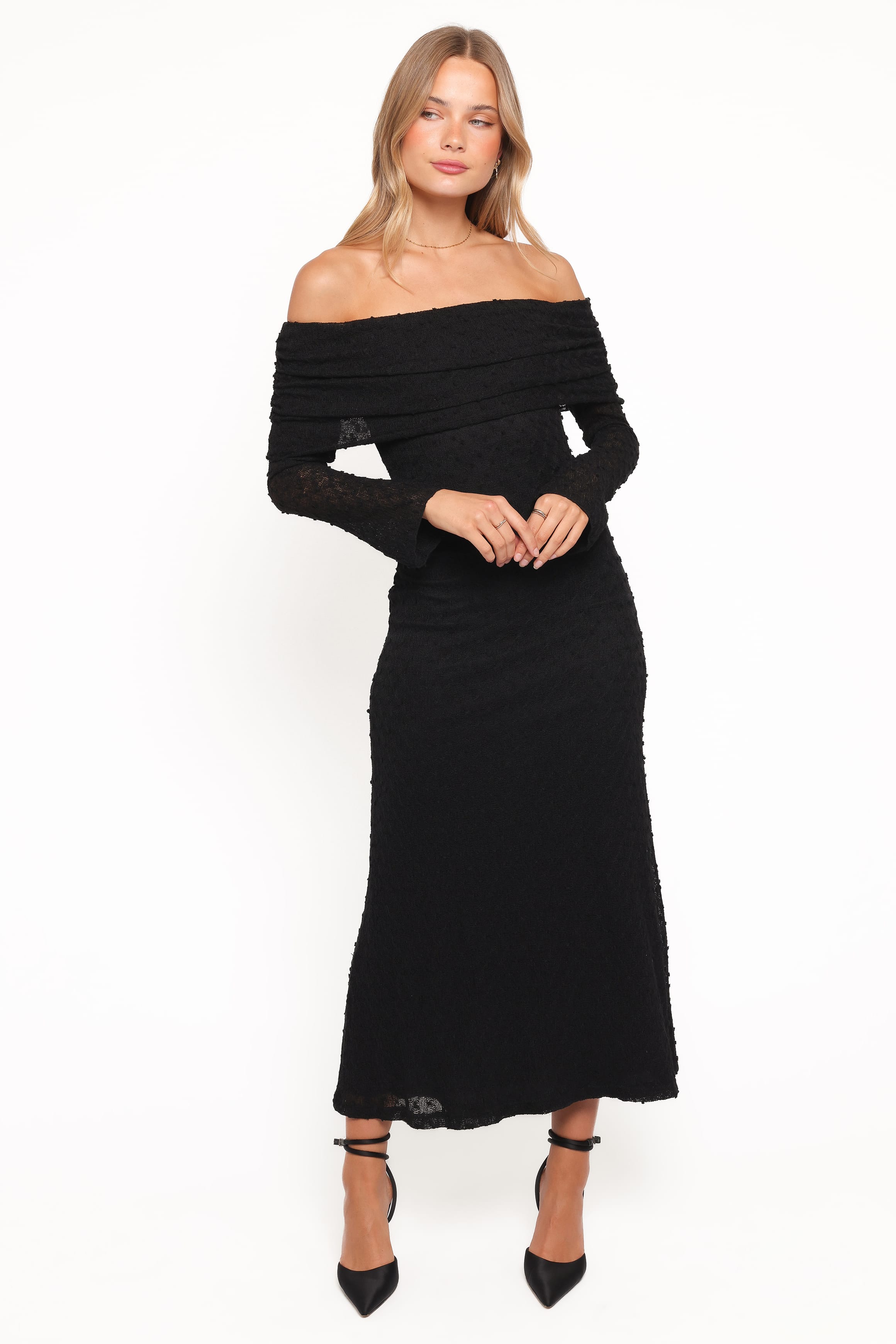 DRESSES Wilma Off Shoulder Dress - Black