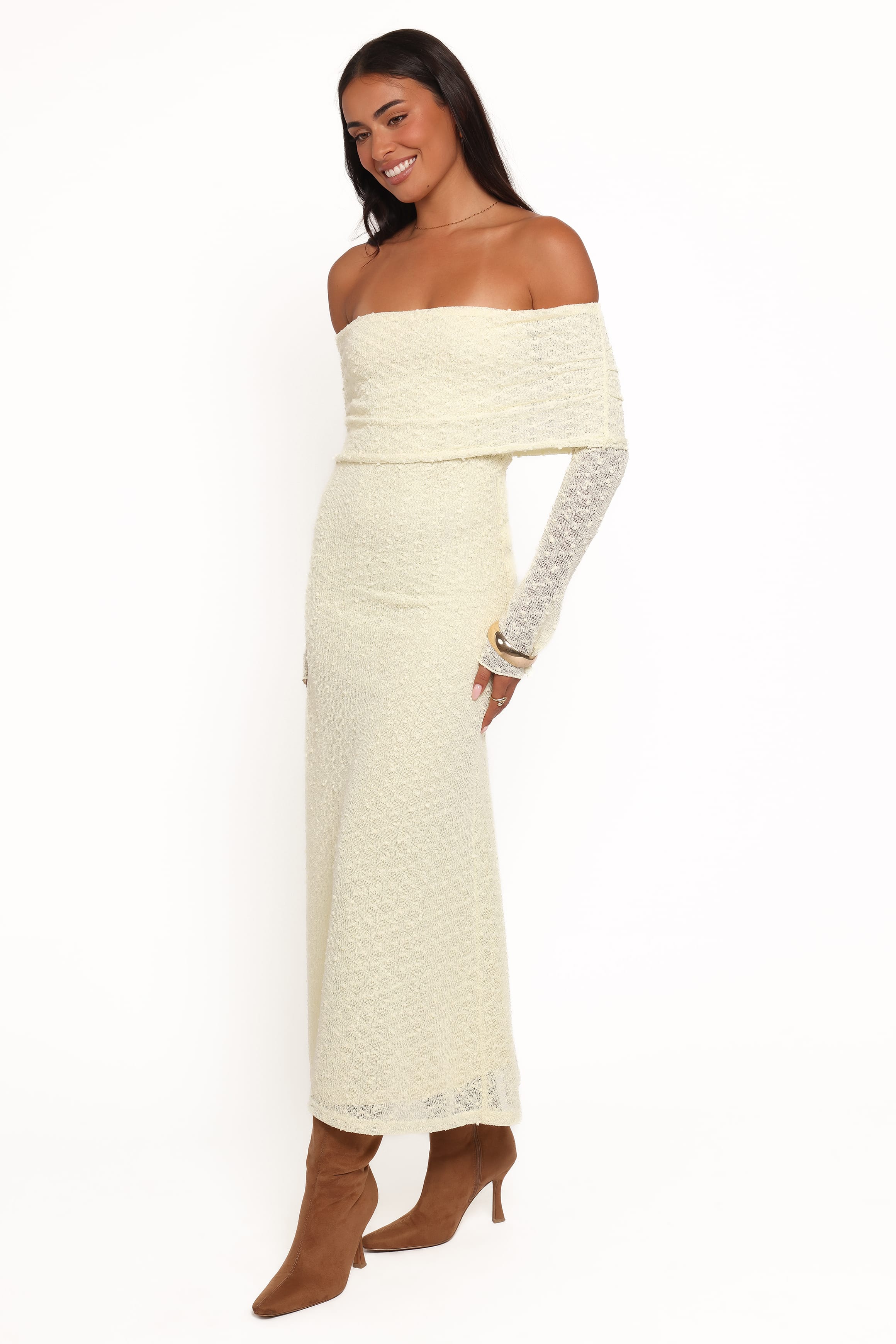 DRESSES Wilma Off Shoulder Dress - Butter Yellow
