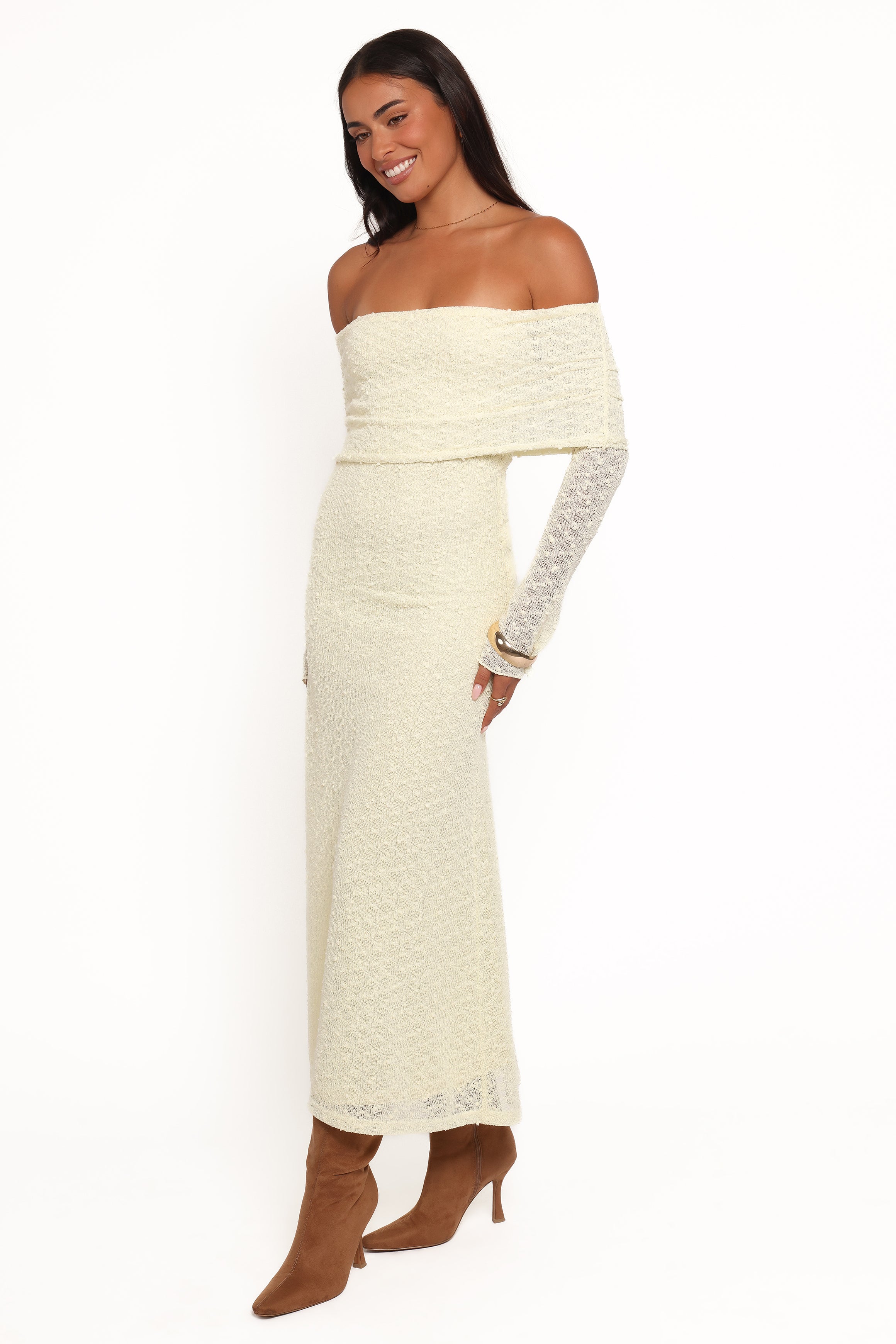 DRESSES Wilma Off Shoulder Dress - Butter Yellow