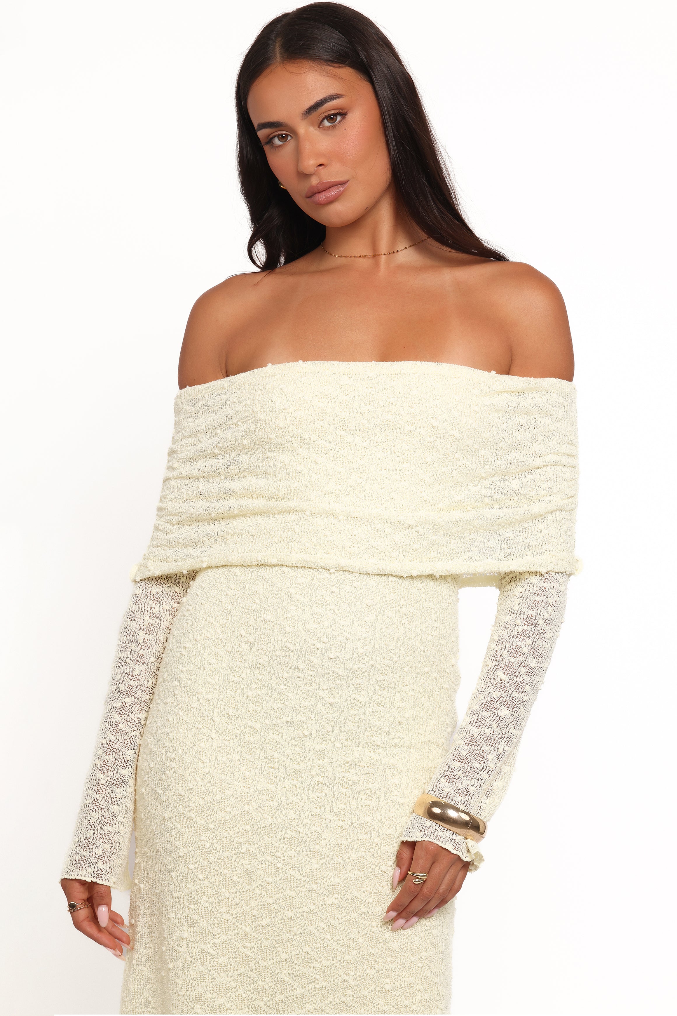 DRESSES Wilma Off Shoulder Dress - Butter Yellow