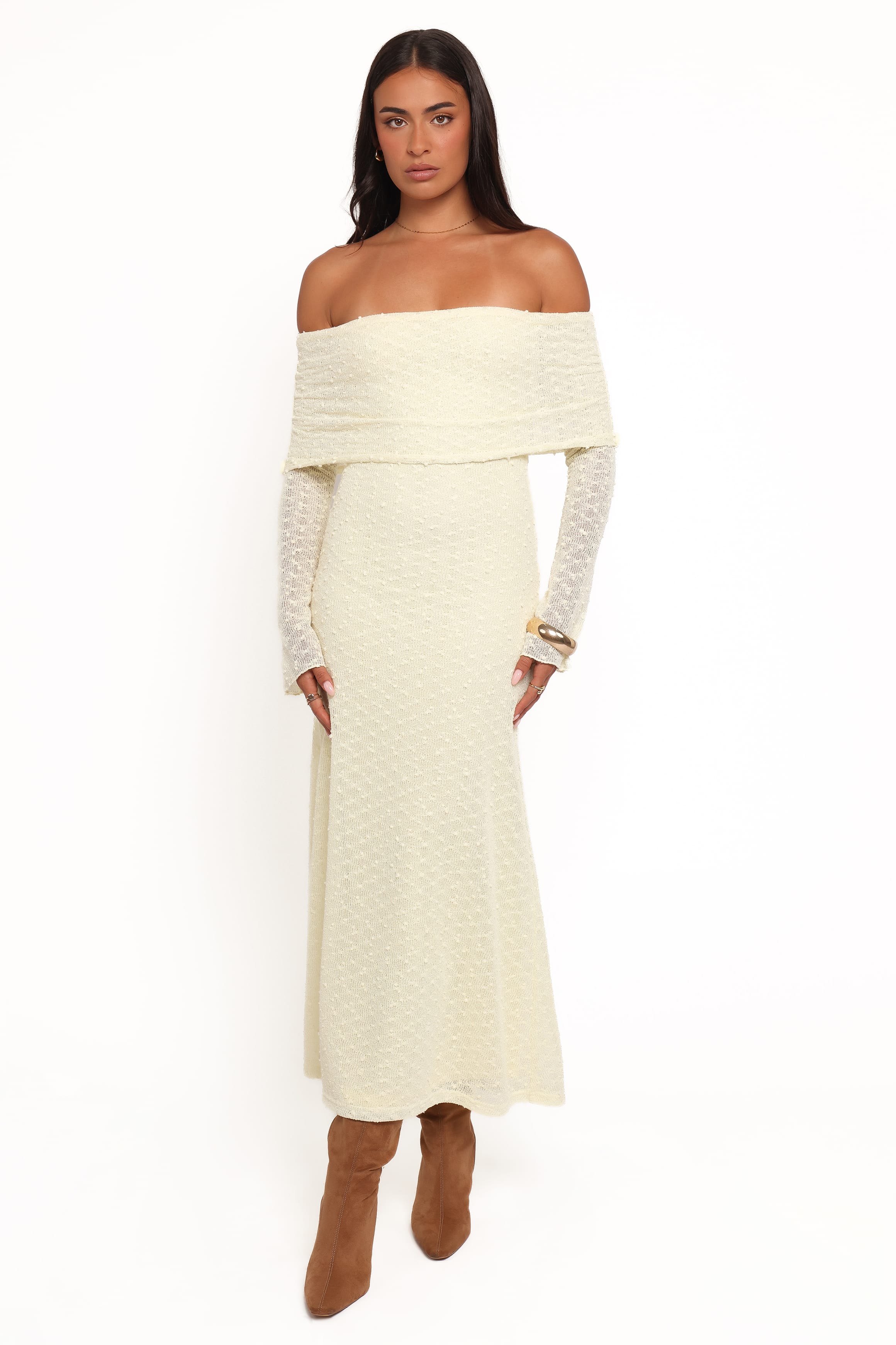 DRESSES Wilma Off Shoulder Dress - Butter Yellow