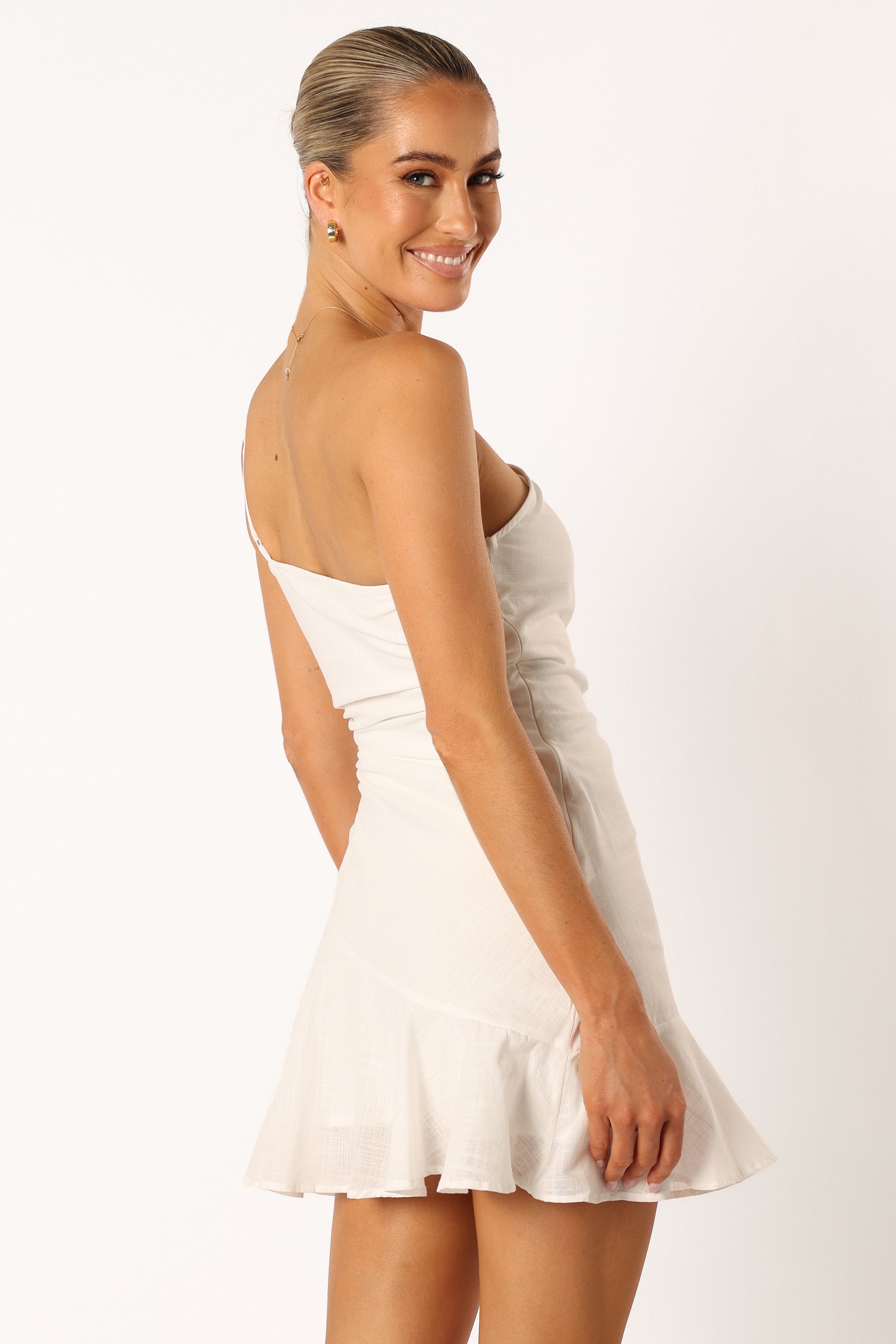 DRESSES @Wimbeldon One Shoulder Mini Dress - White