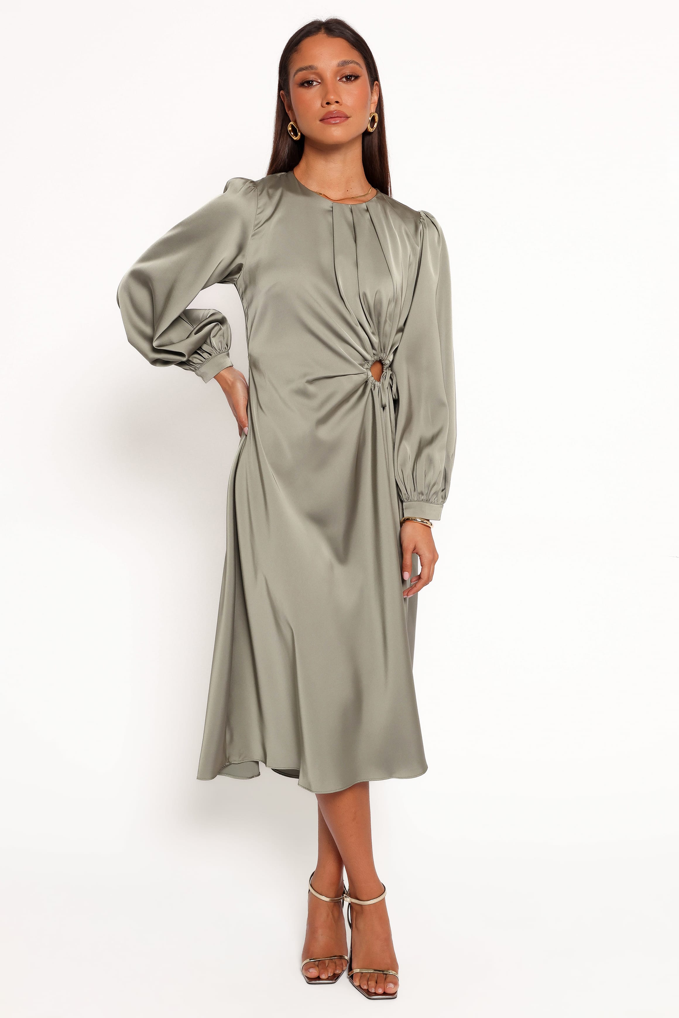 DRESSES Windsor Long Sleeve Maxi Dress - Olive