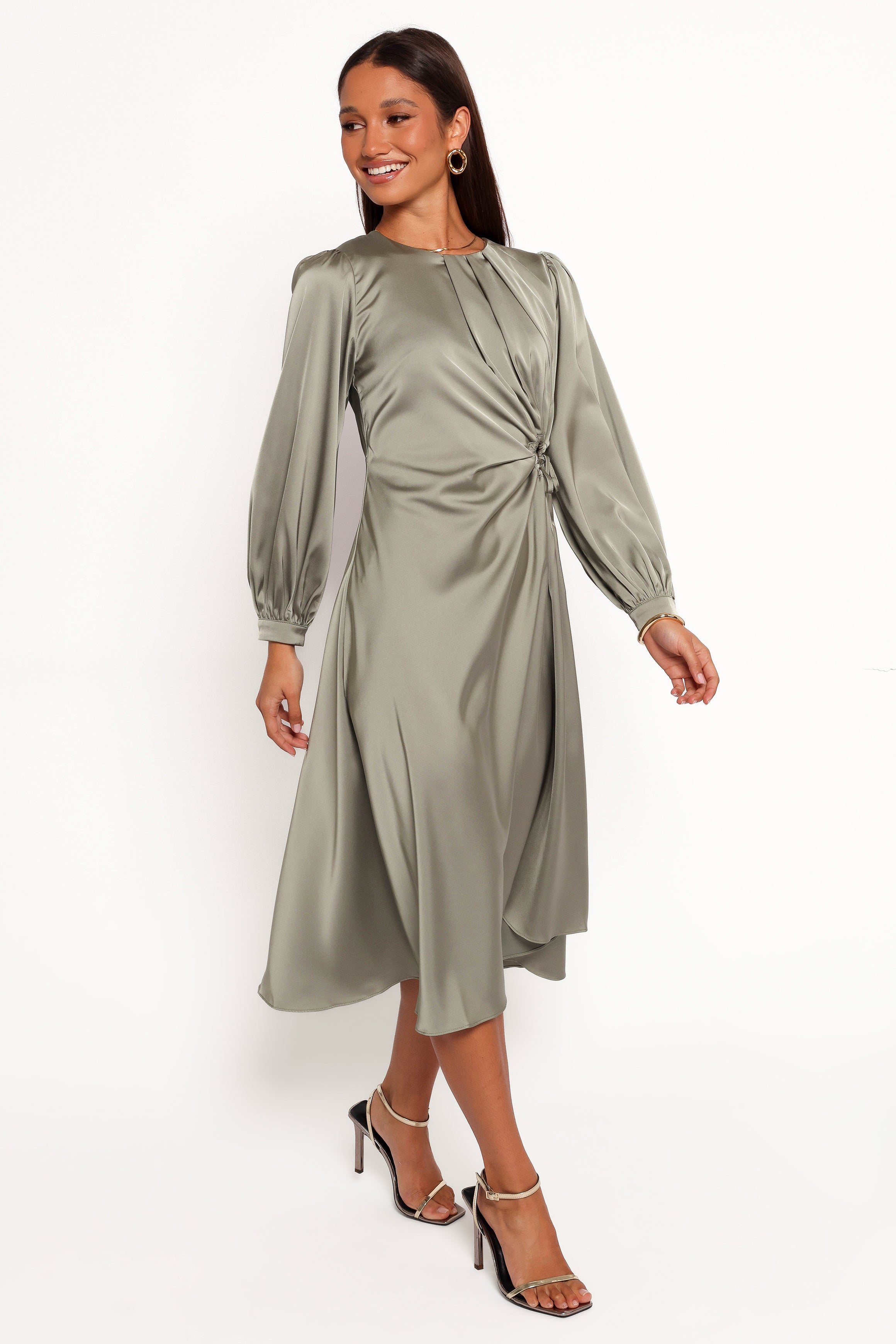 DRESSES Windsor Long Sleeve Maxi Dress - Olive