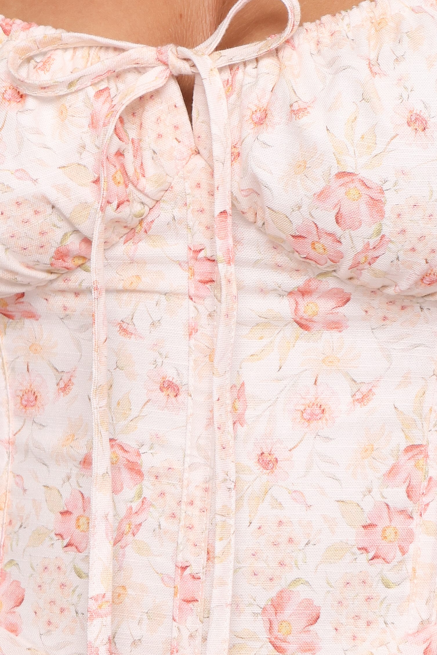 DRESSES Wisteria Midi Dress - Peach Ditsy Floral