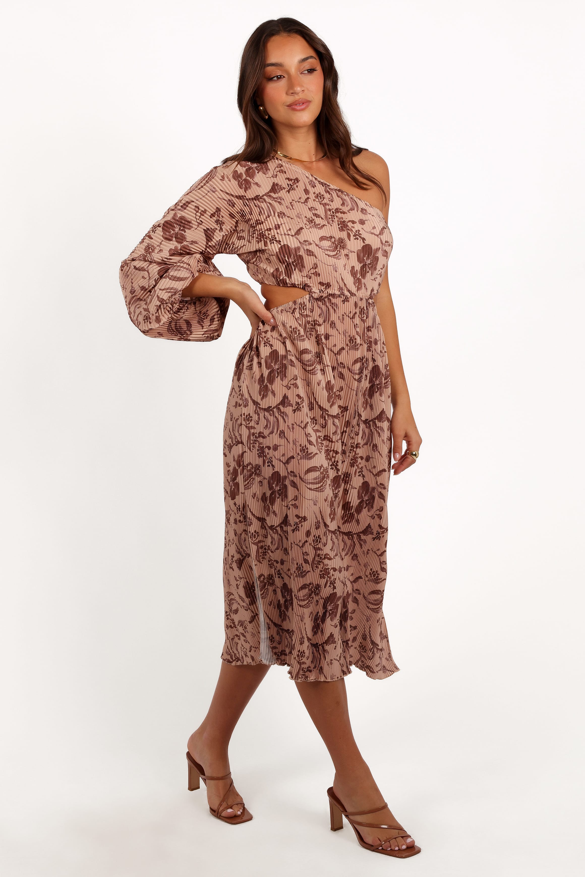 DRESSES Wren One Shoulder Midi Dress - Wild Orchid
