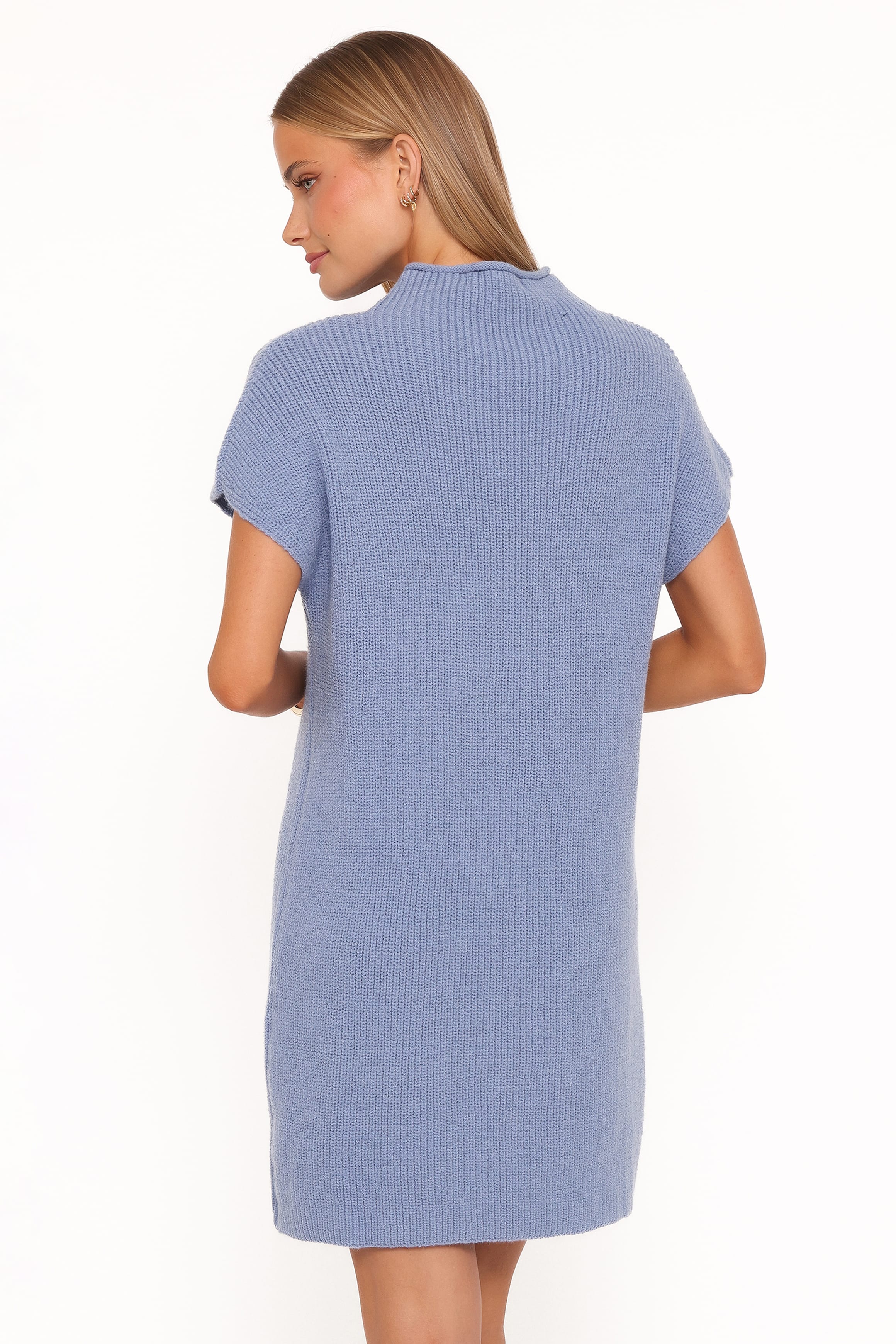 DRESSES @Wright Knit Mini Dress - Dusty Blue