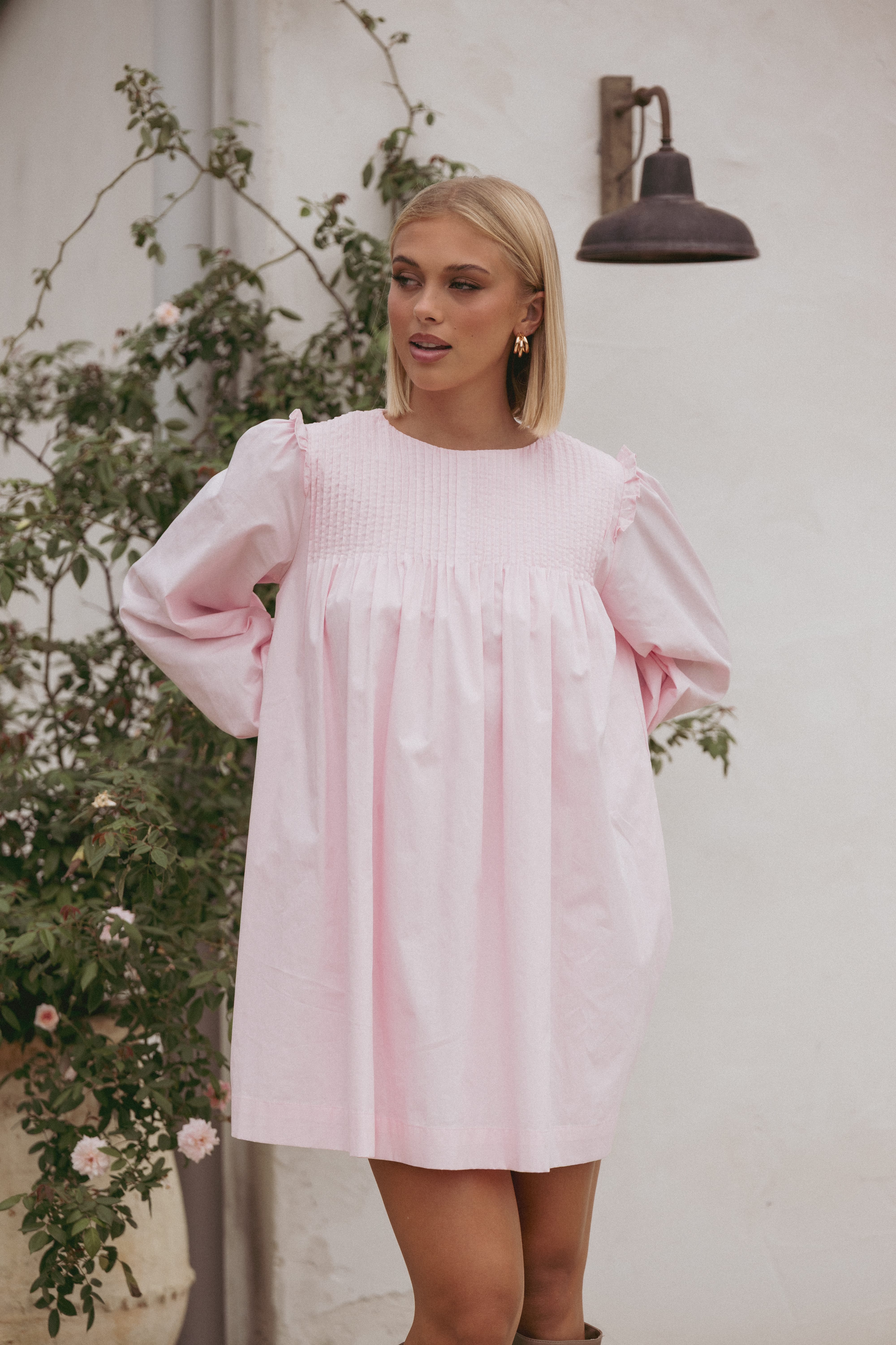 DRESSES Wyatt Long Sleeve Mini Dress - Pink