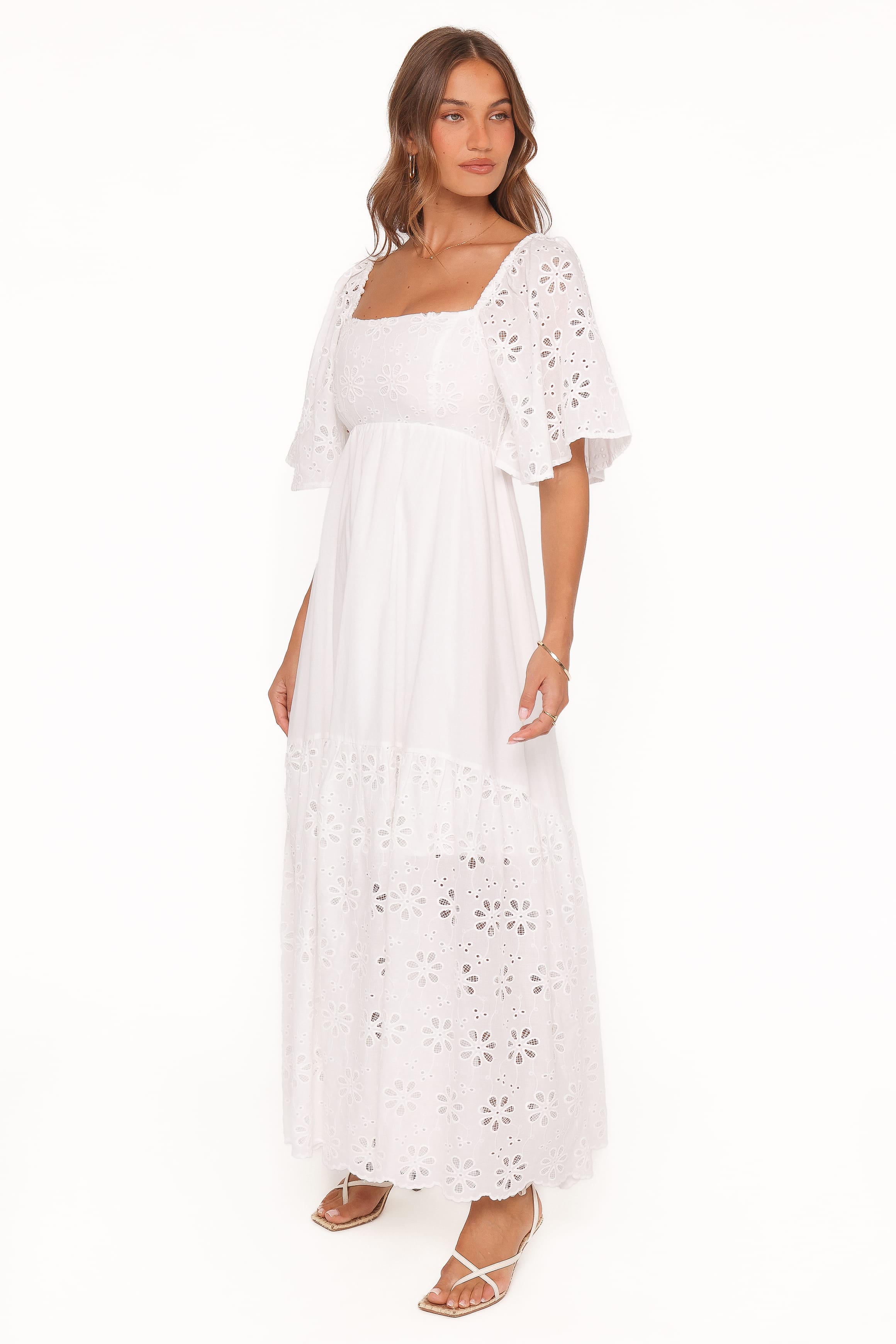 DRESSES Xana Maxi Dress - White Broderie