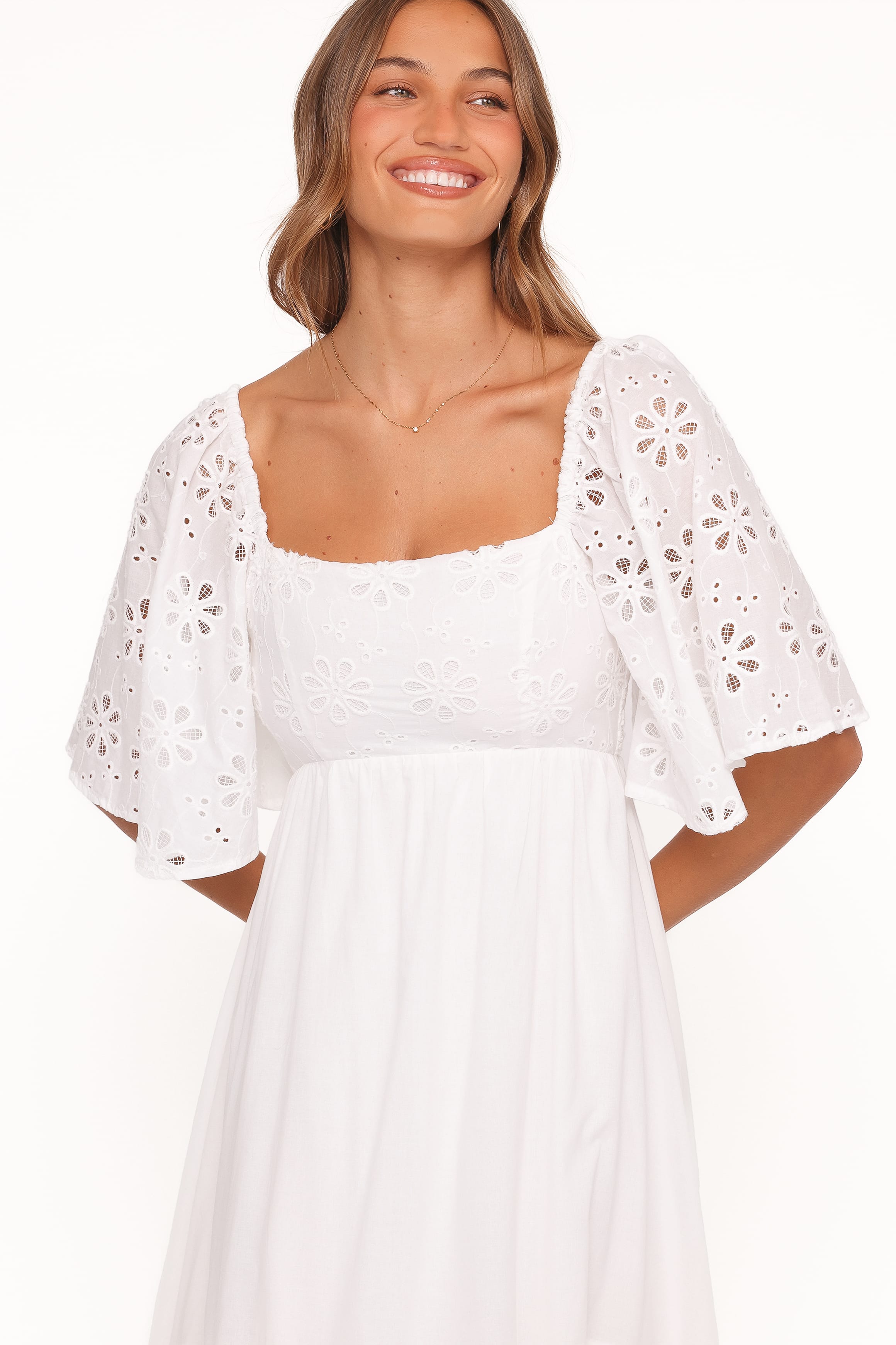 DRESSES Xana Maxi Dress - White Broderie