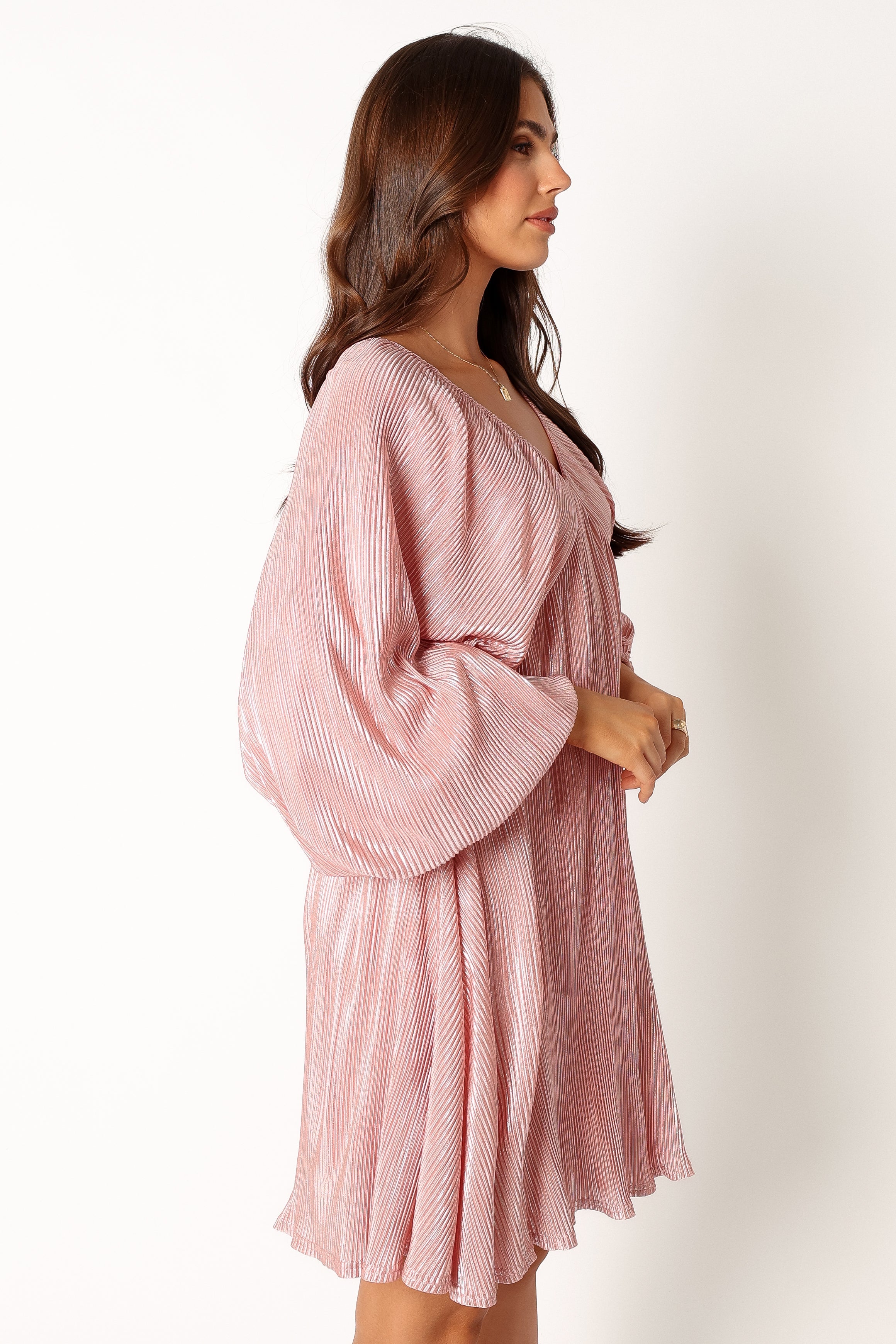 DRESSES @Xanudu Longsleeve Mini Dress - Pink