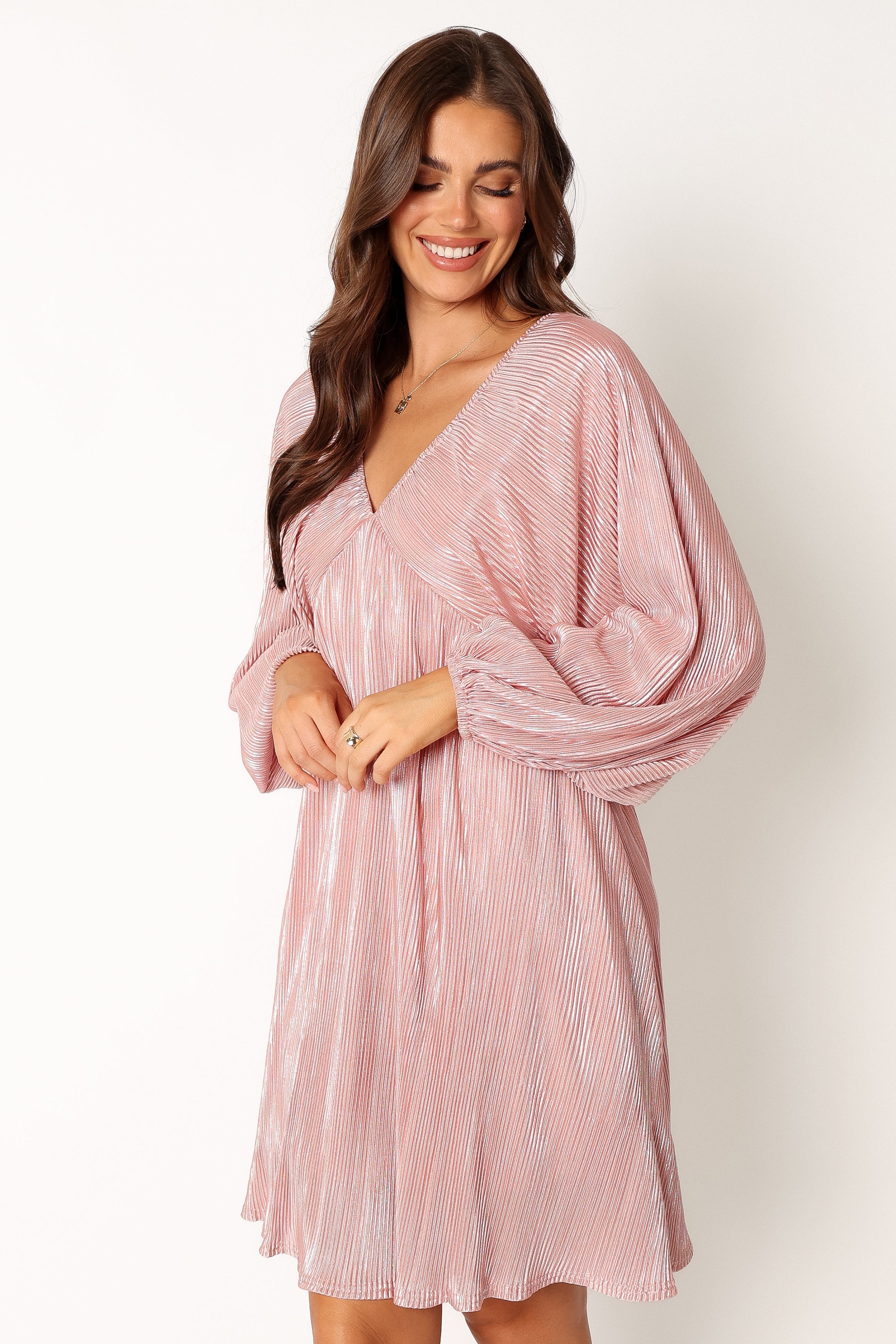 DRESSES @Xanudu Longsleeve Mini Dress - Pink