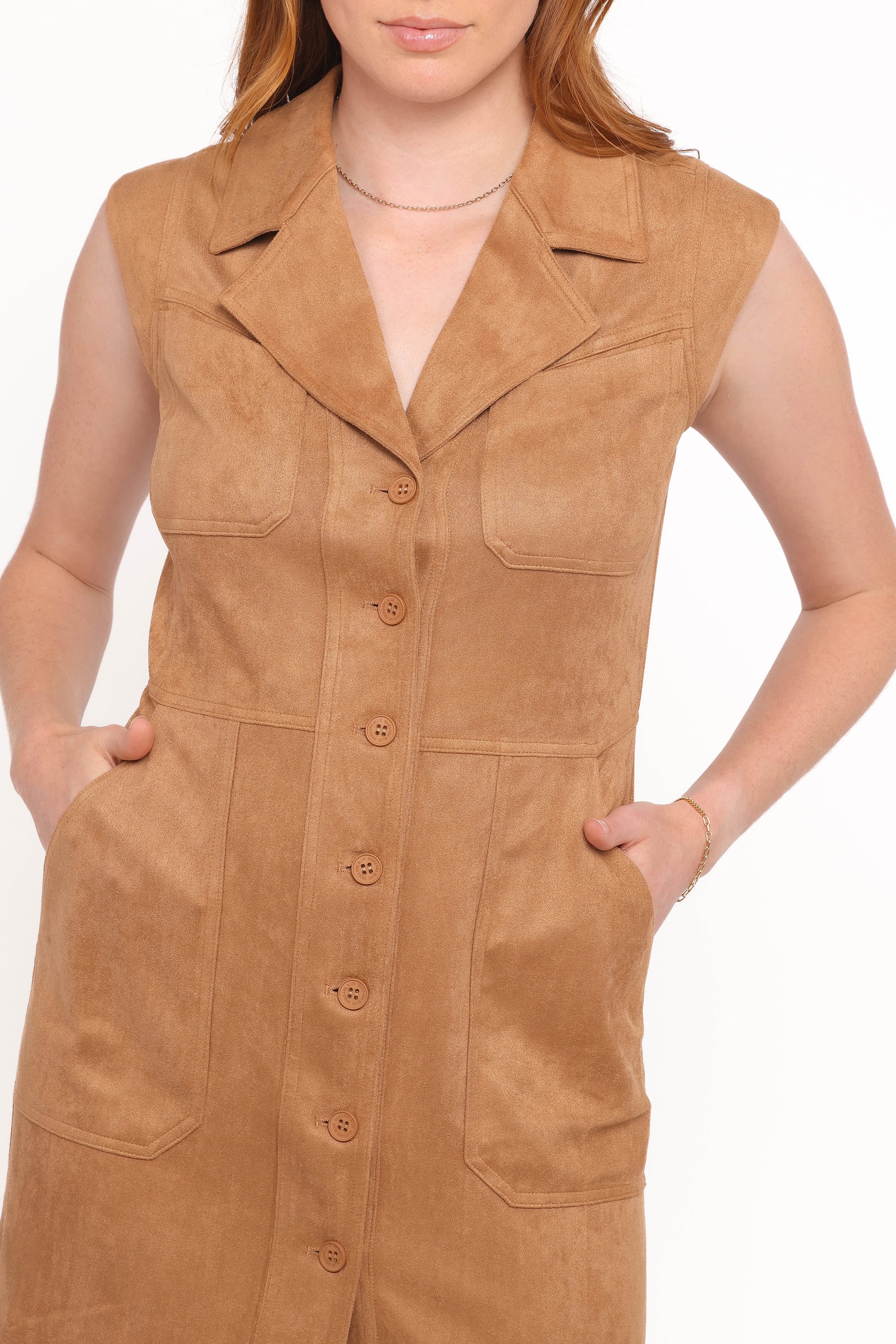 DRESSES Xoey Suede Mini Dress - Camel