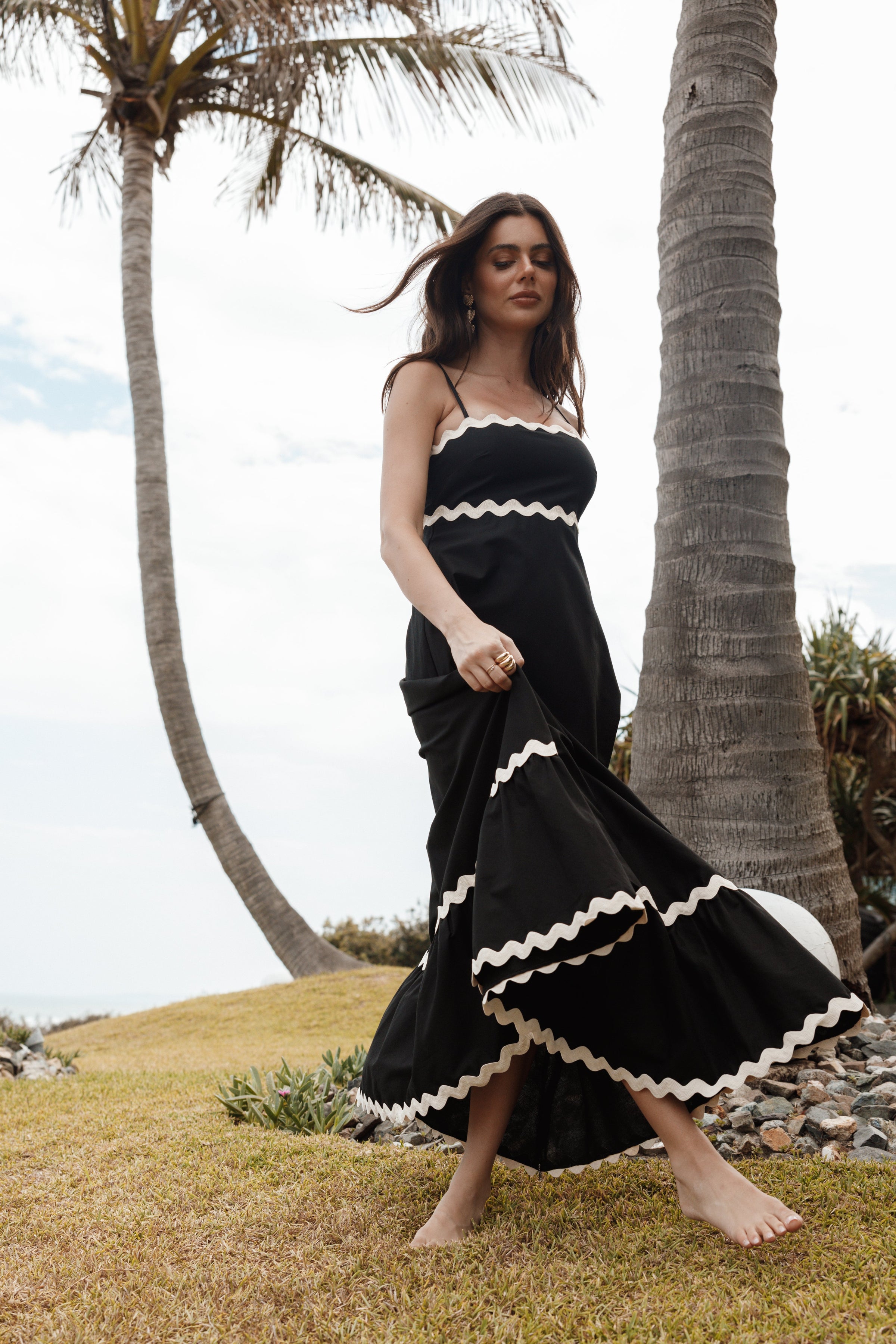 DRESSES Yana Maxi Dress - Black Cream