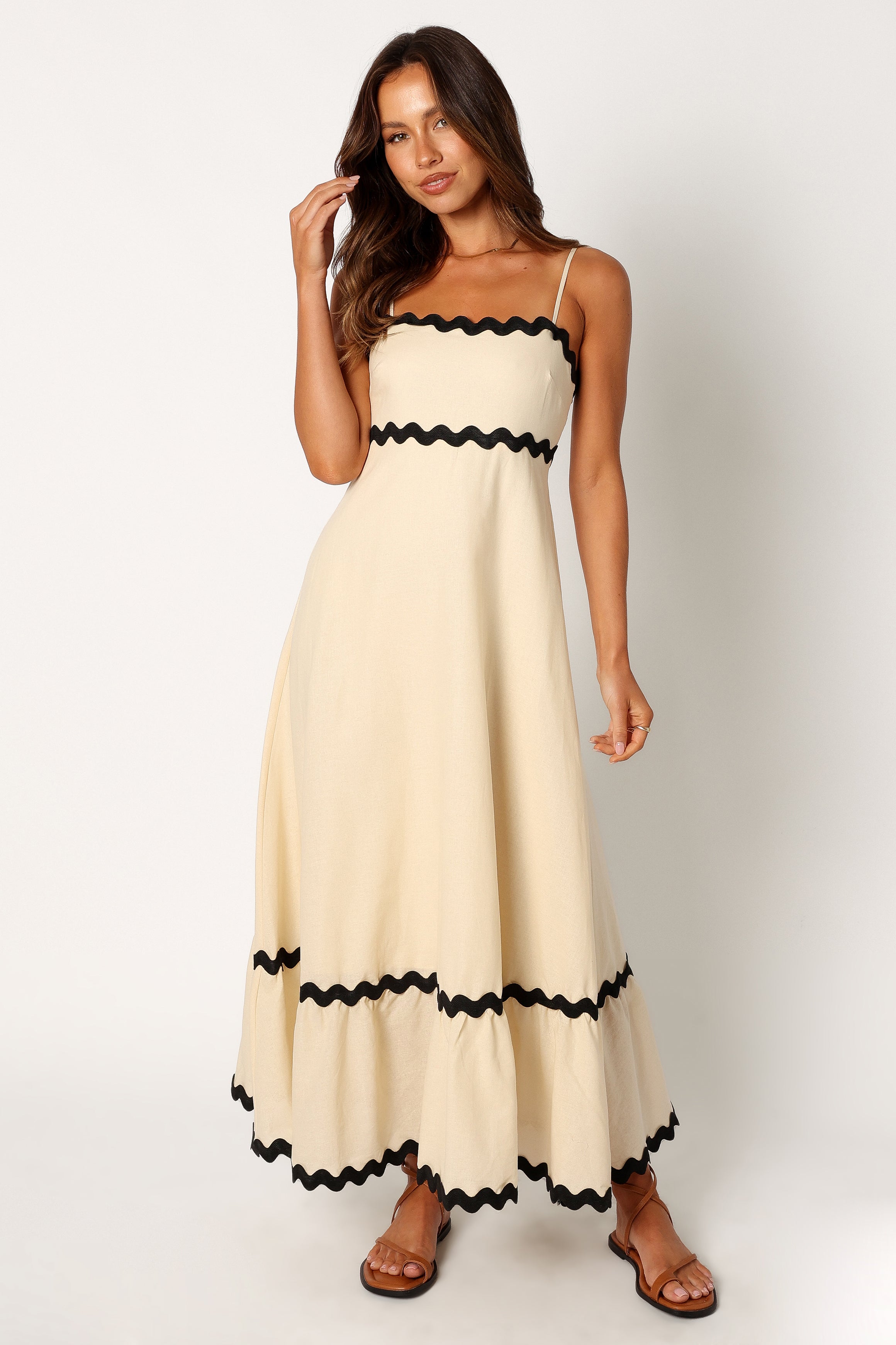 DRESSES @Yana Maxi Dress - Cream Black