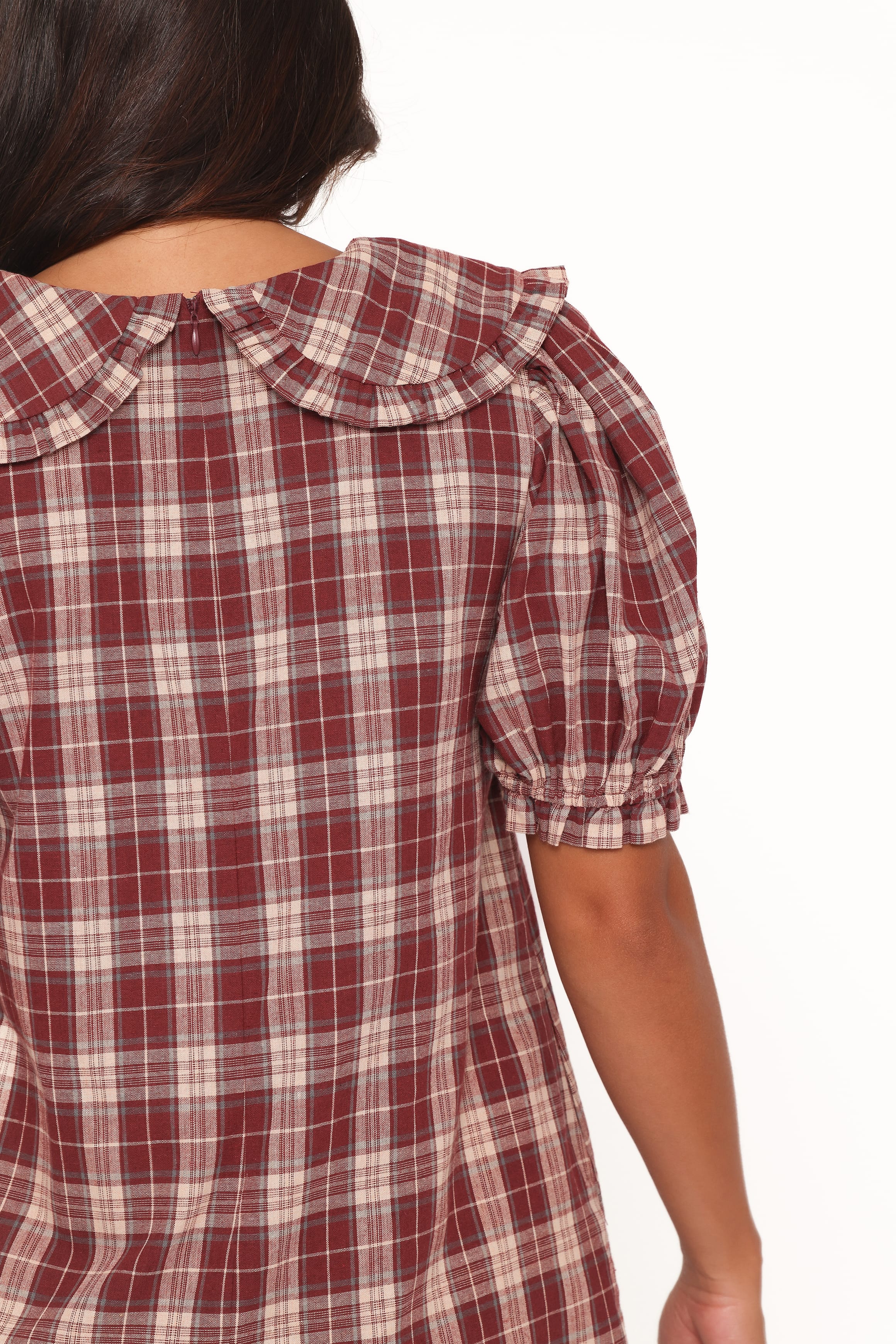 DRESSES Yaris Mini Dress - Burgundy Plaid