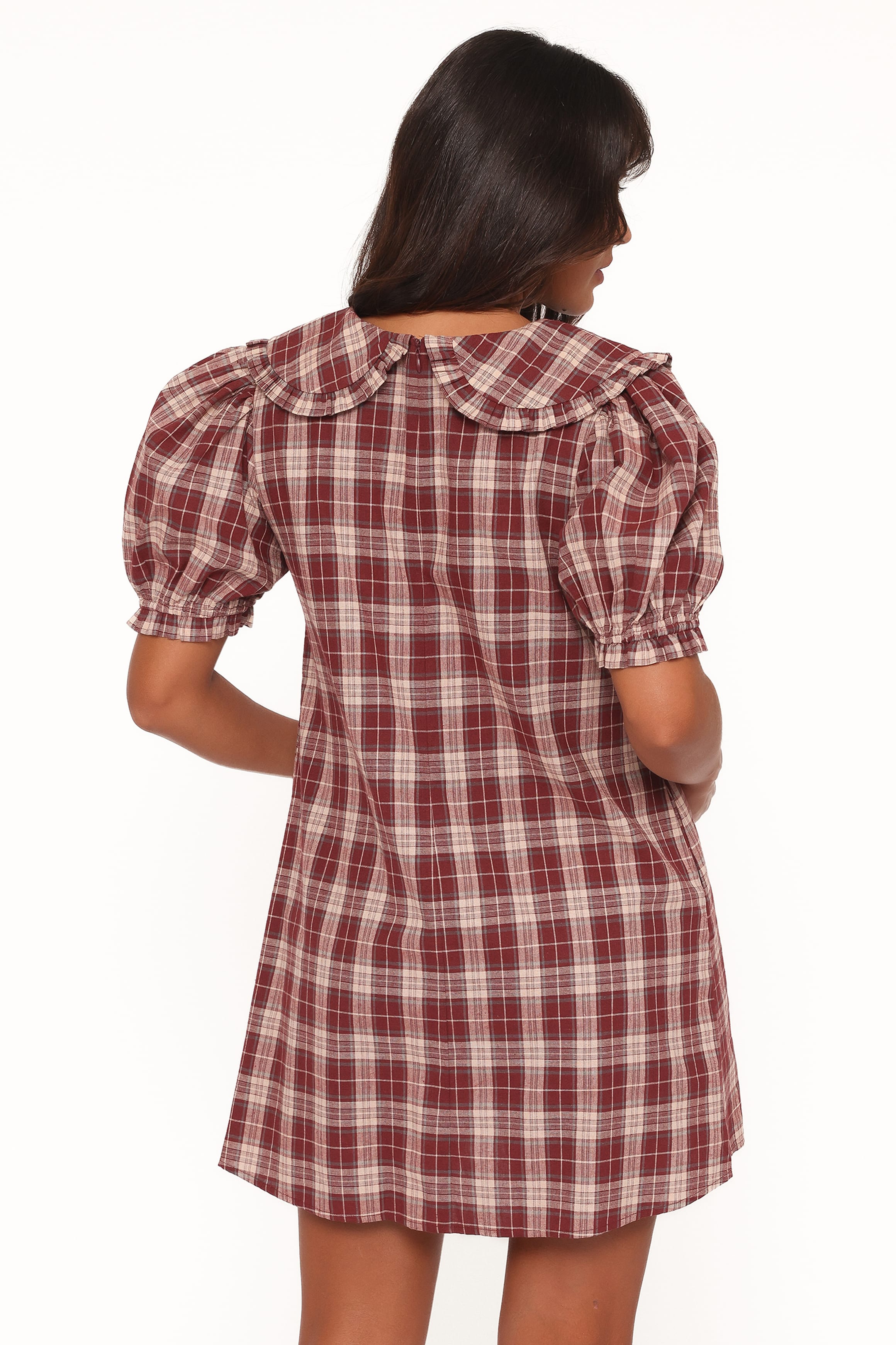 DRESSES Yaris Mini Dress - Burgundy Plaid