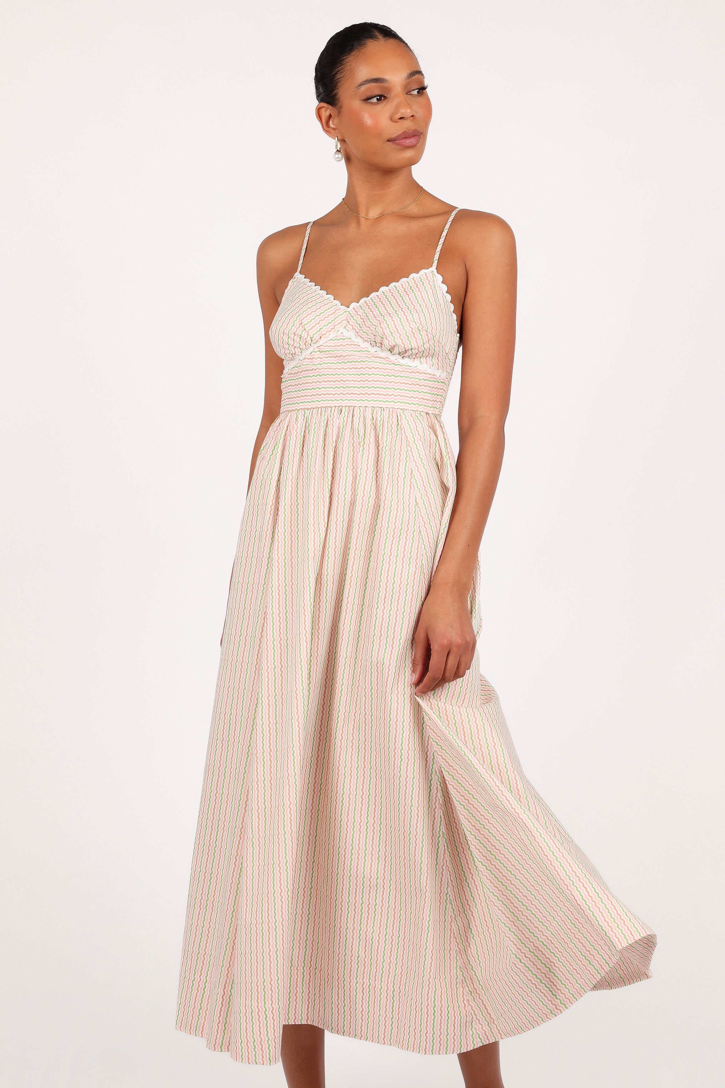 DRESSES Yasmin Midi Dress - Wave Stripe