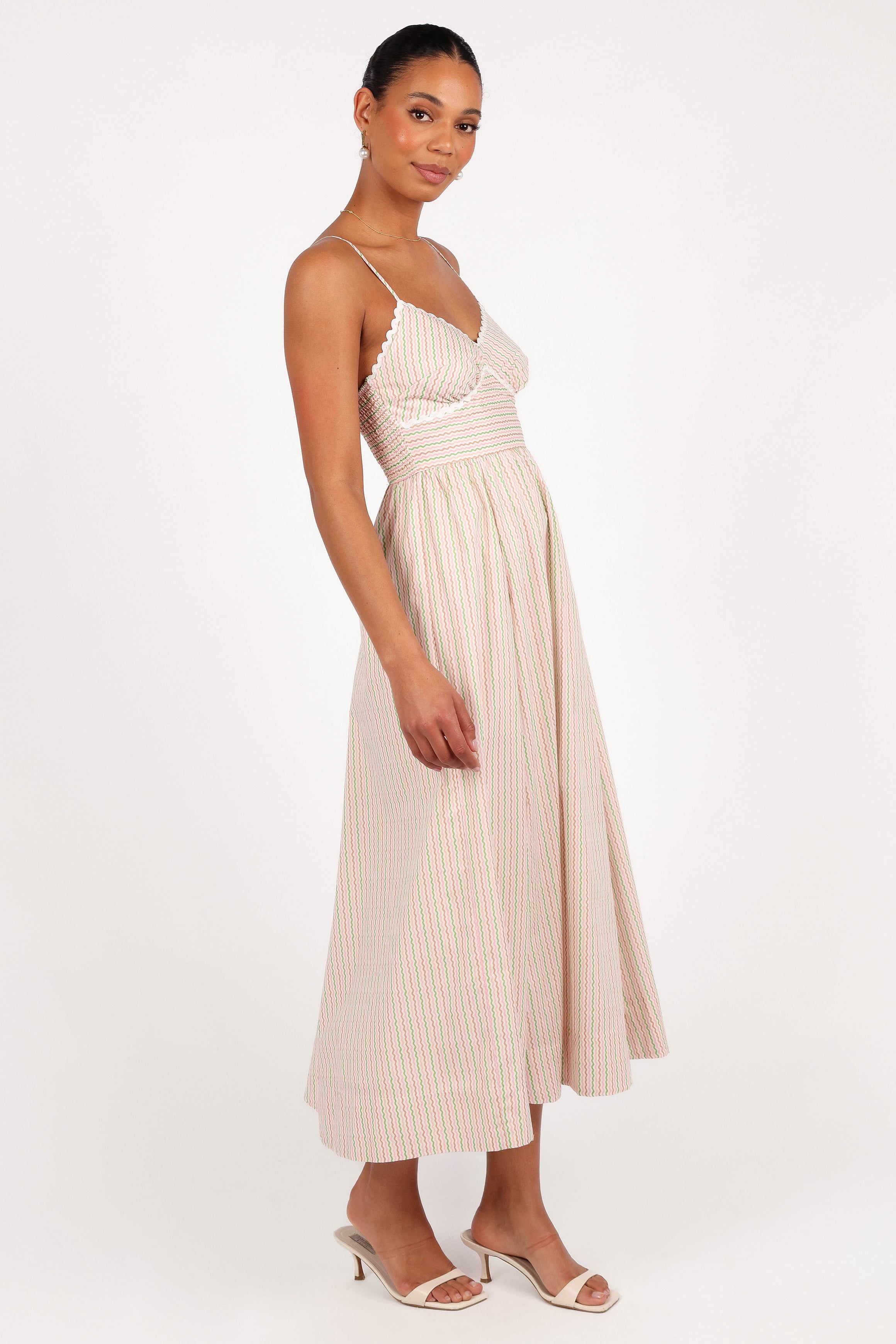 DRESSES Yasmin Midi Dress - Wave Stripe