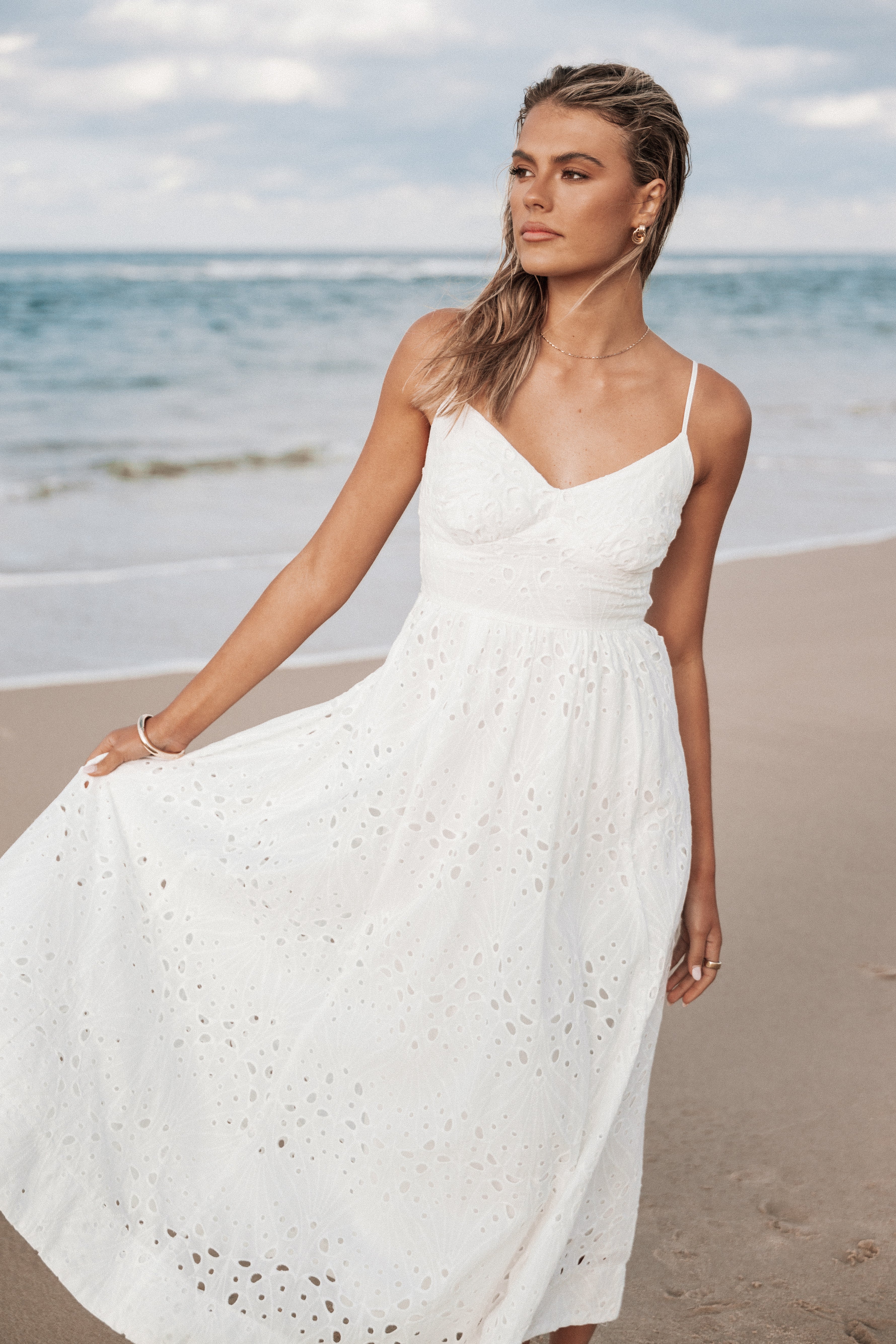 DRESSES Yasmin Midi Dress - White