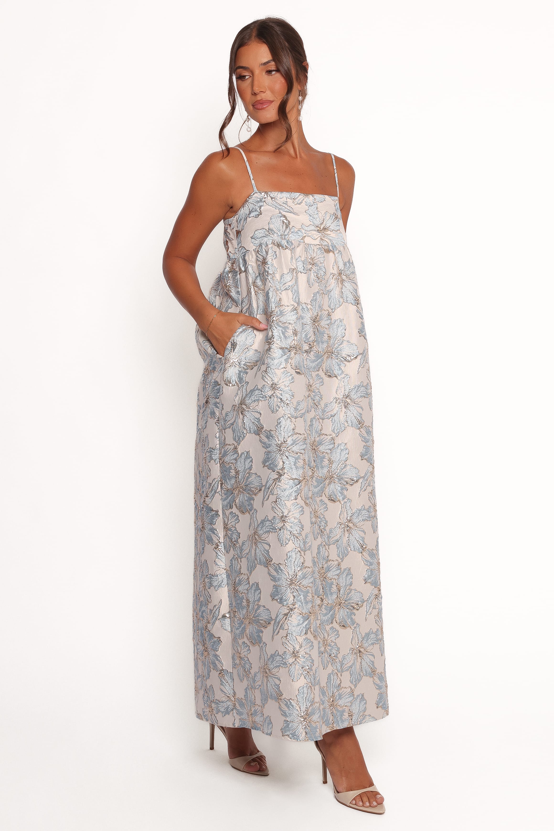 DRESSES Yasmine Maxi Dress - Baby Blue Floral