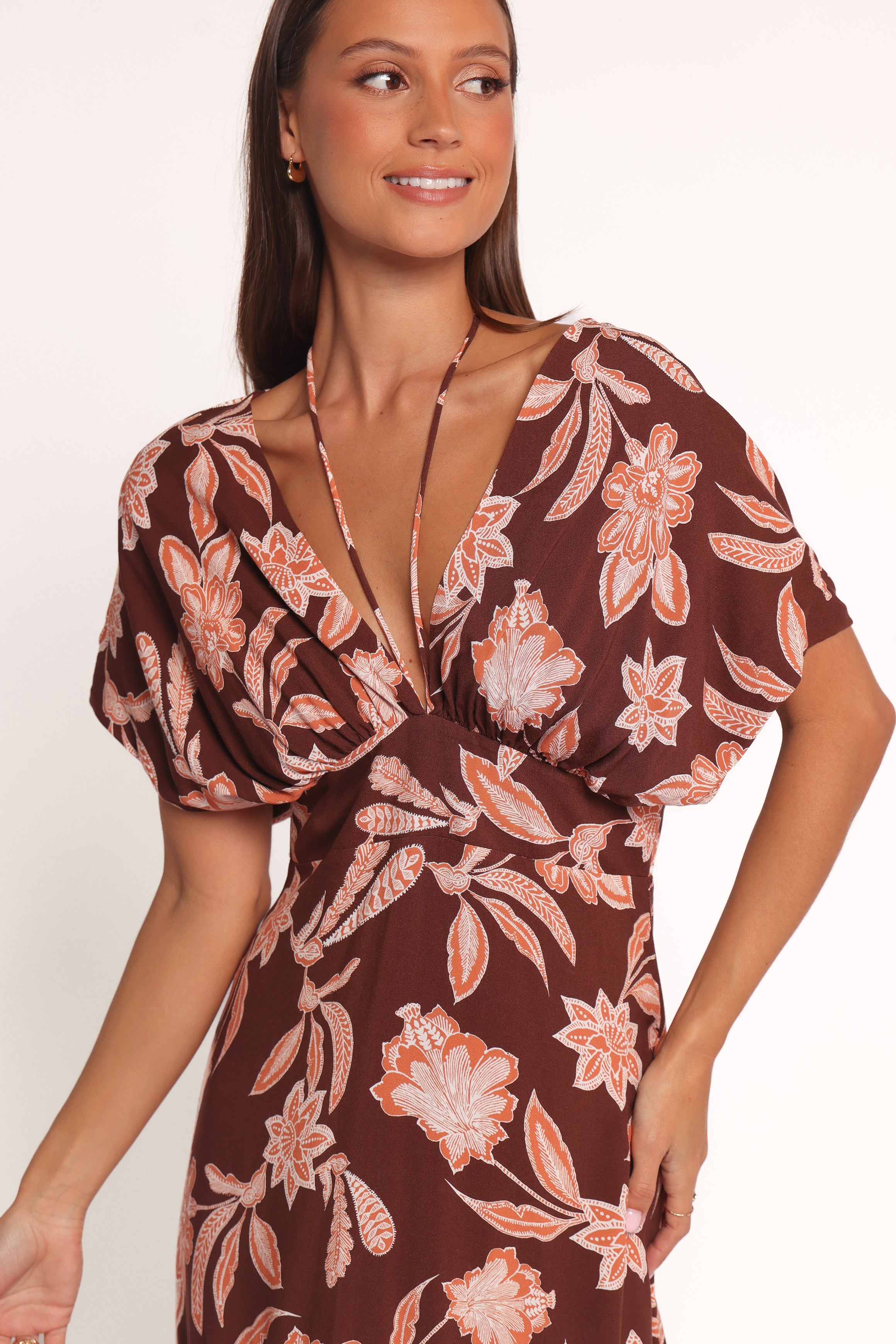 DRESSES Yolande Midi Dress - Orange Floral