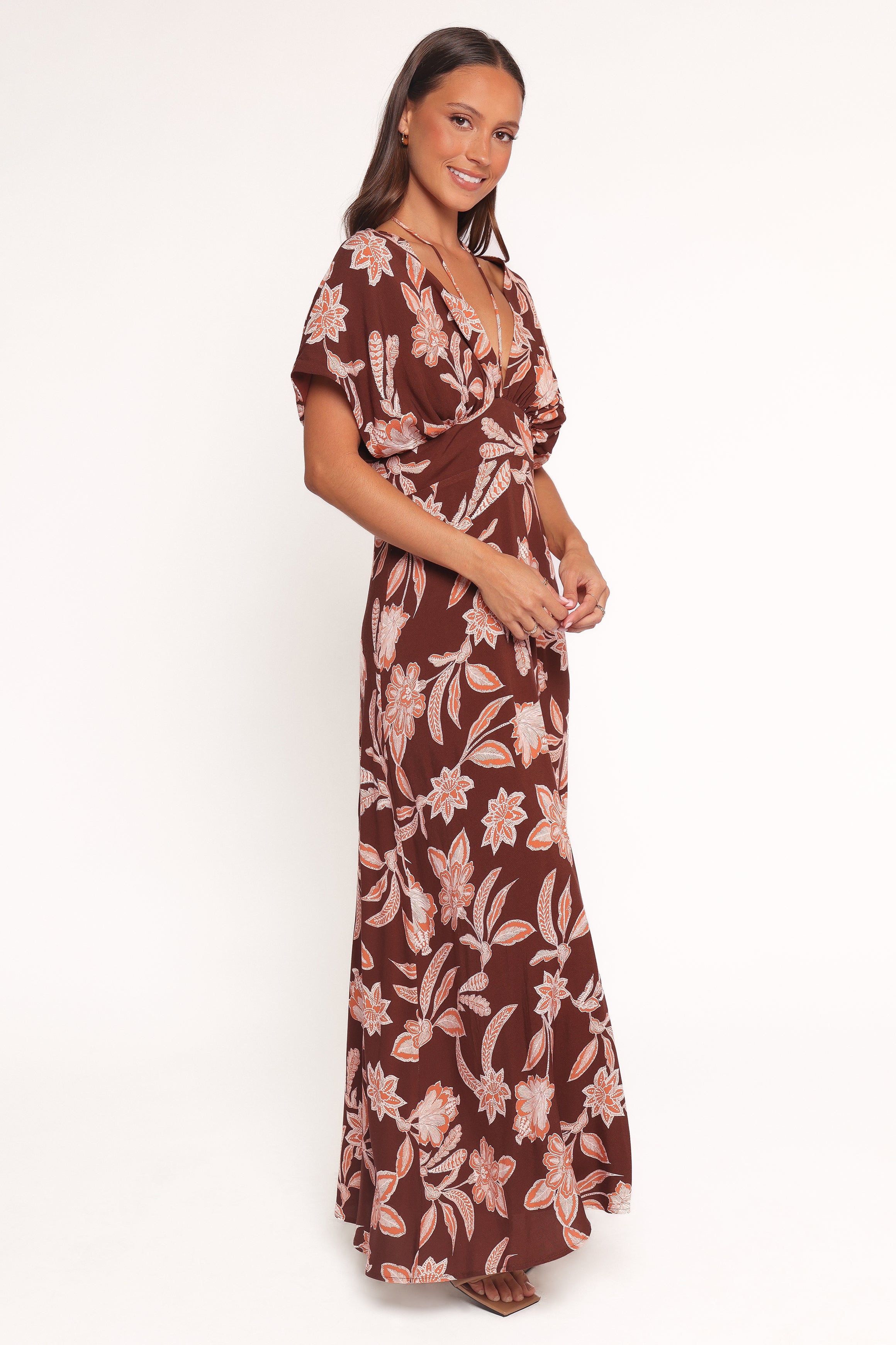 DRESSES Yolande Midi Dress - Orange Floral