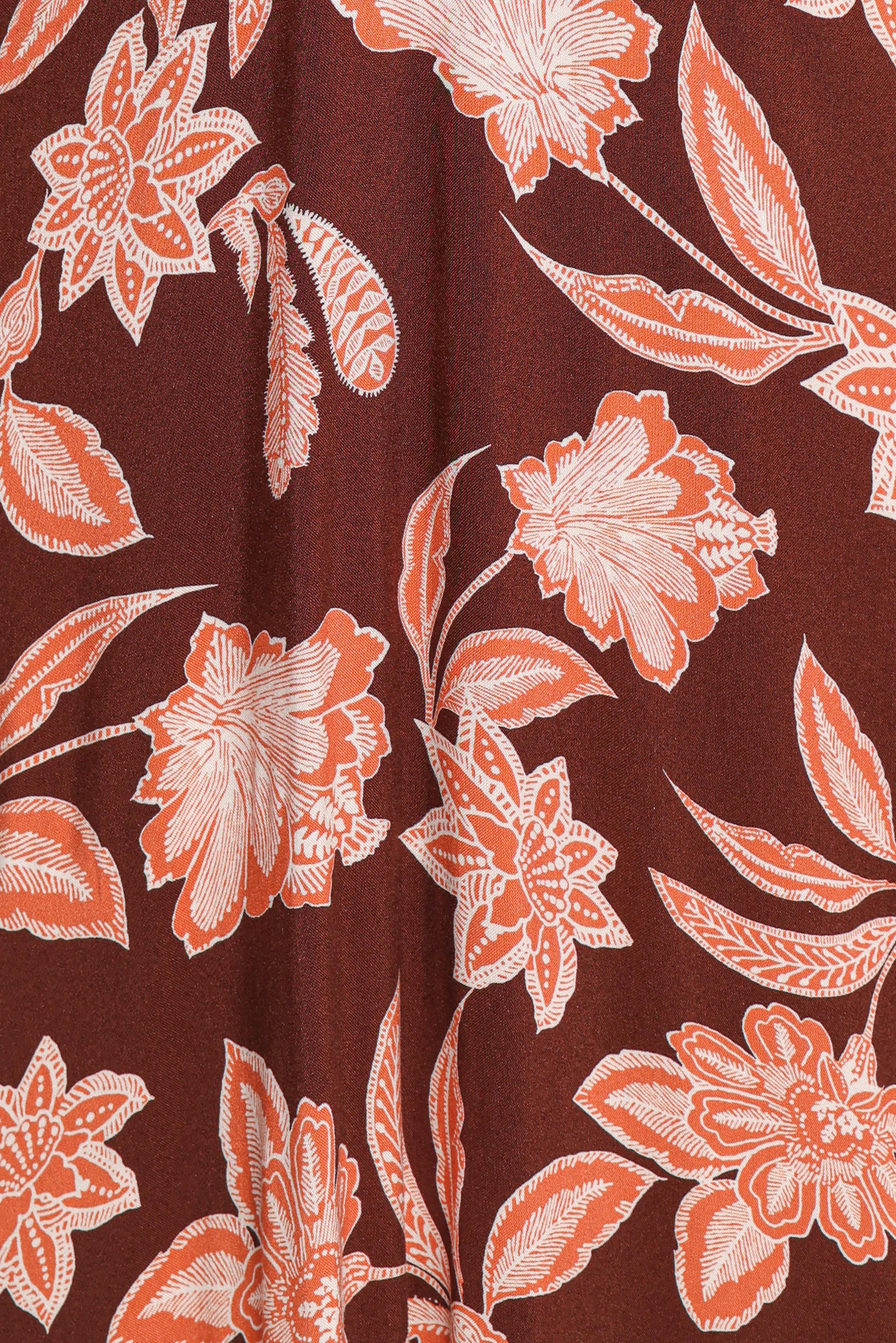 DRESSES Yolande Midi Dress - Orange Floral