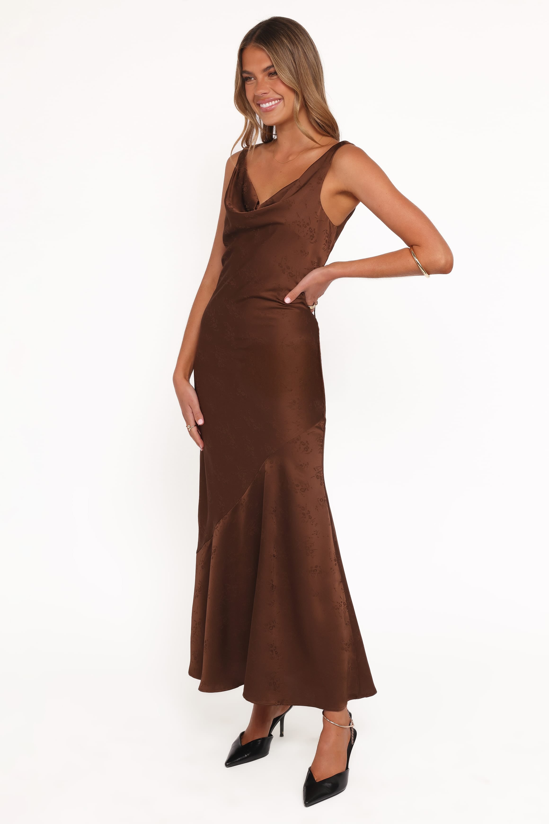 DRESSES Zabrina Midi Dress - Brown Floral